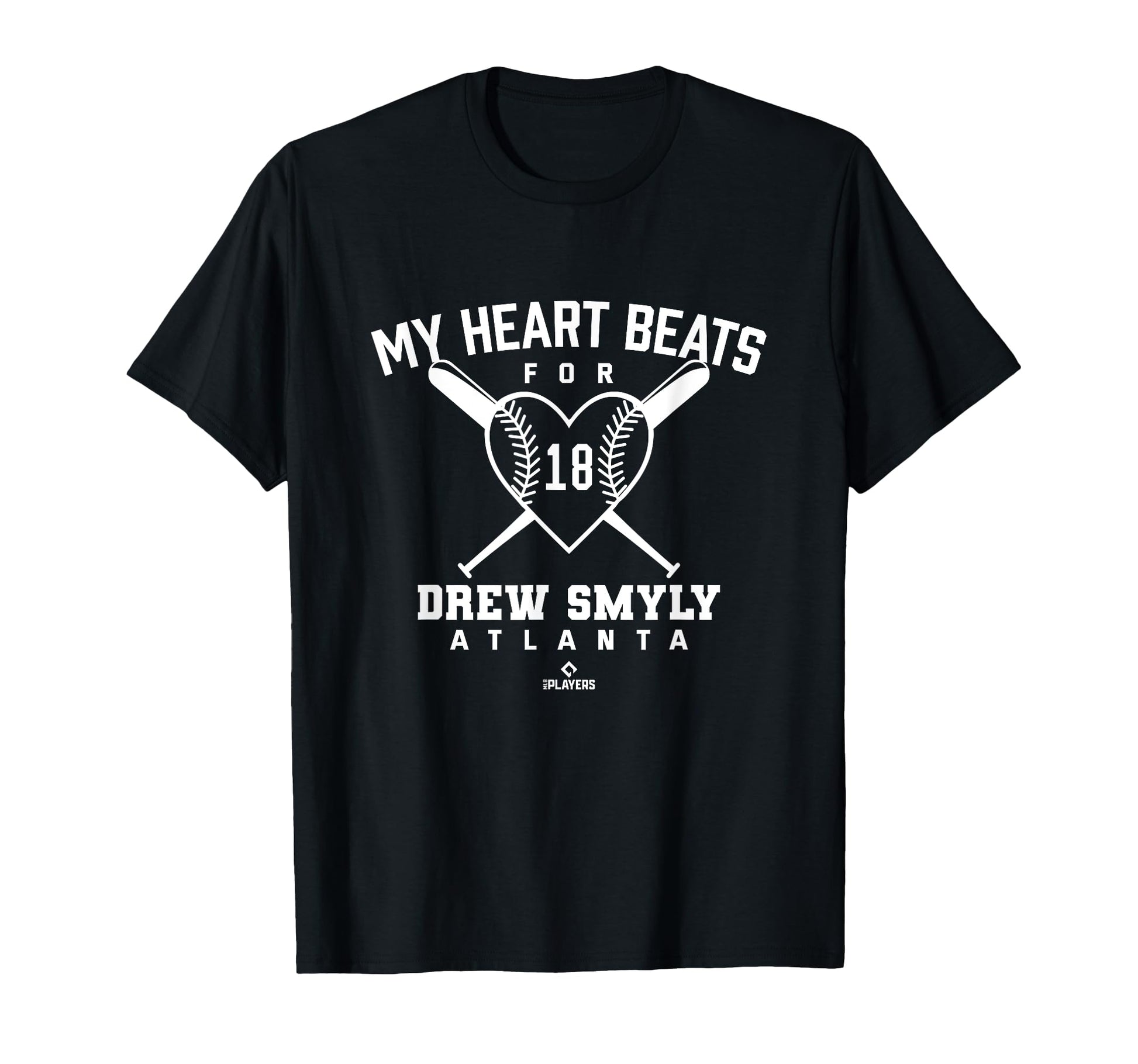 My Heart Beats Drew Smyly Valentines T-Shirt - Minimalist Print for Adults - T-Shirt, Sweatshirt, Hoodie