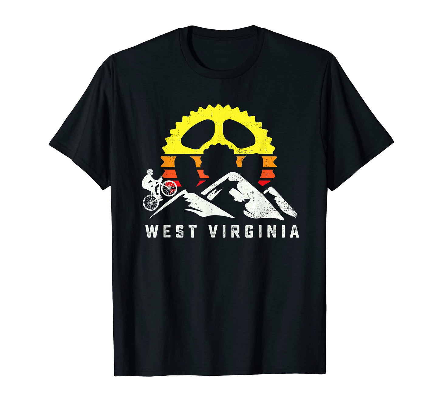 Virginia West Mountain Biking T-Shirt - Casual Everyday Wear for Adults - T-Shirt, Sweatshirt, Hoodie