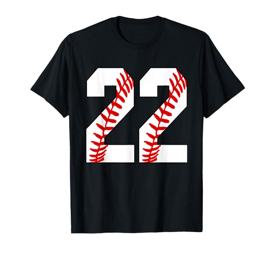 22 Baseball 22 Birthday Twenty Two T-Shirt - Unique Graphic Men Women - T-Shirt, Sweatshirt, Hoodie