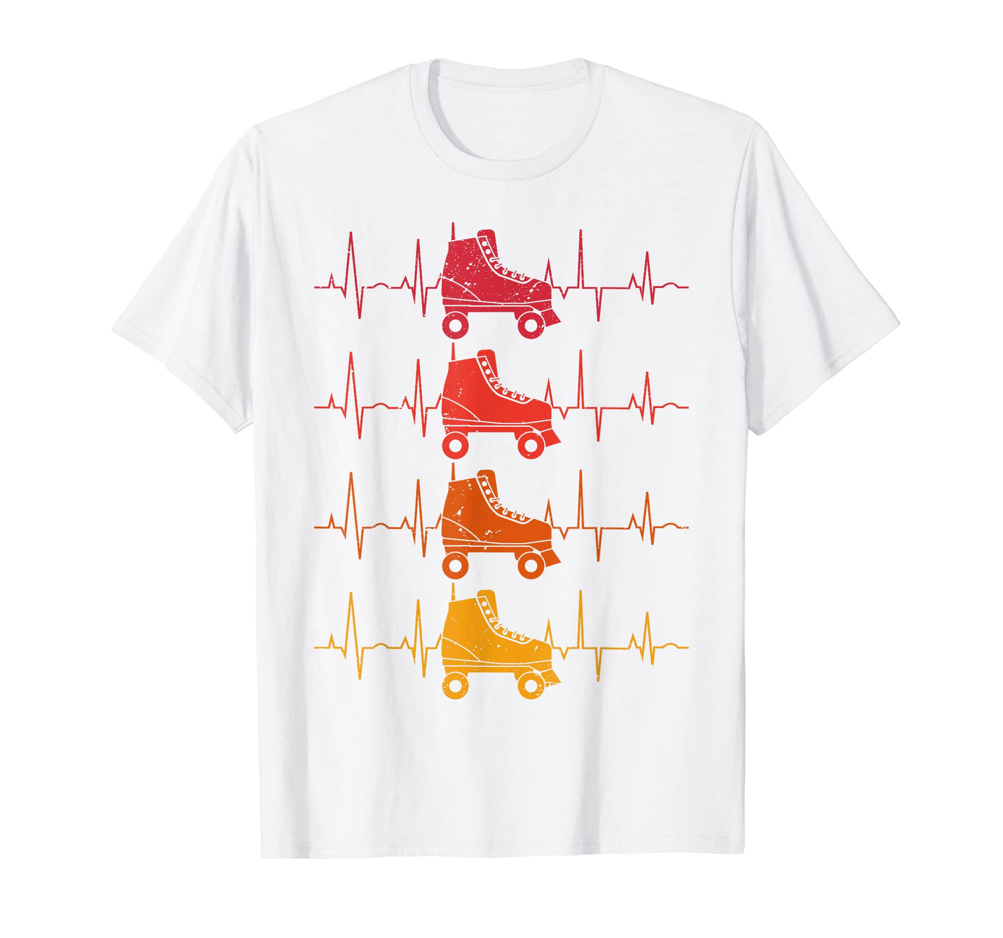 Roller Skate Heartbeat Skater Skating T-Shirt - Novelty Apparel for Adults - T-Shirt, Sweatshirt, Hoodie