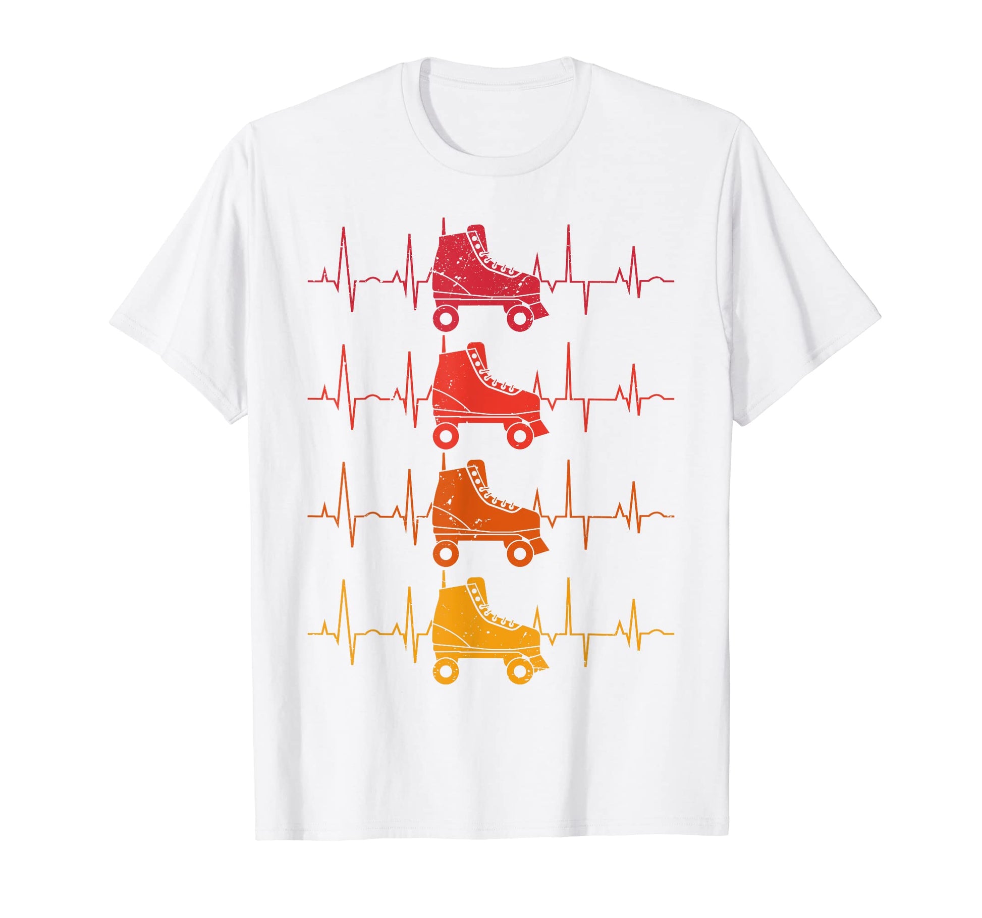 Roller Skate Heartbeat Skater Skating T-Shirt - Novelty Apparel for Adults - T-Shirt, Sweatshirt, Hoodie