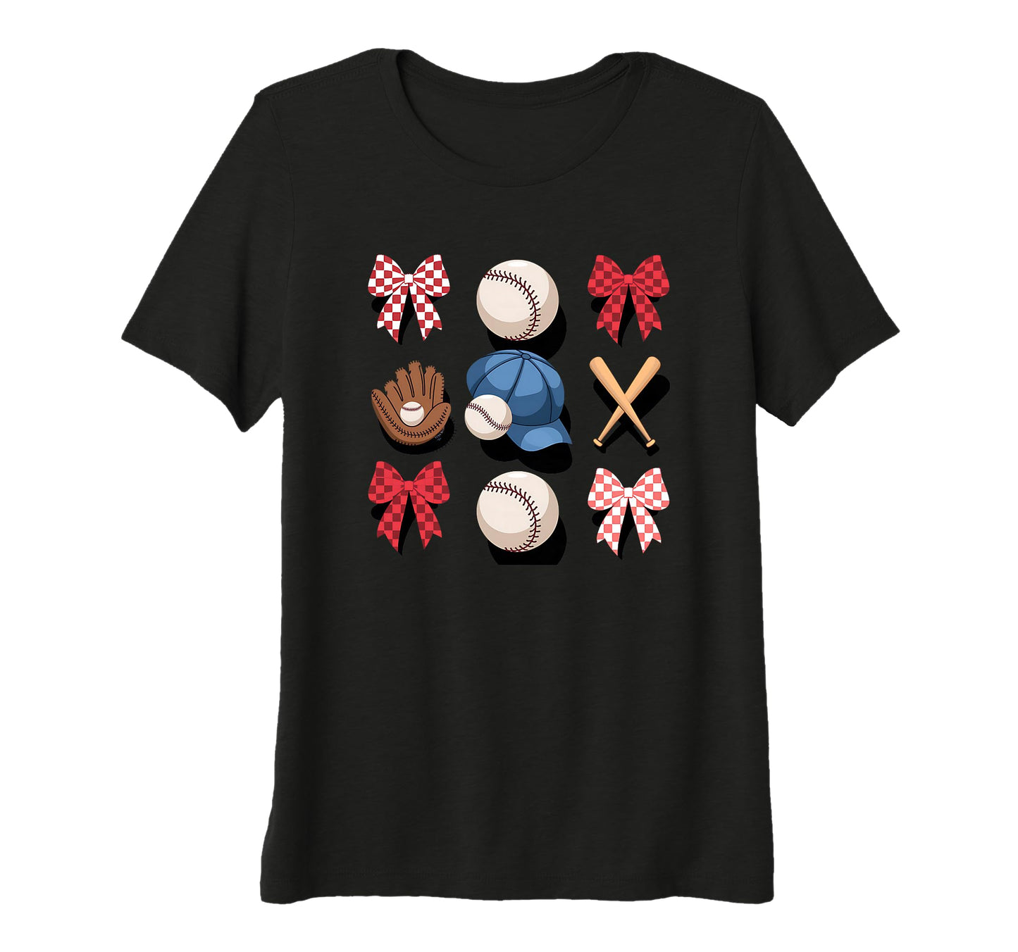 Baseball Mom Coquette Bow Mothers Day T-Shirt - Trendy Graphic for Adults - T-Shirt, Sweatshirt, Hoodie