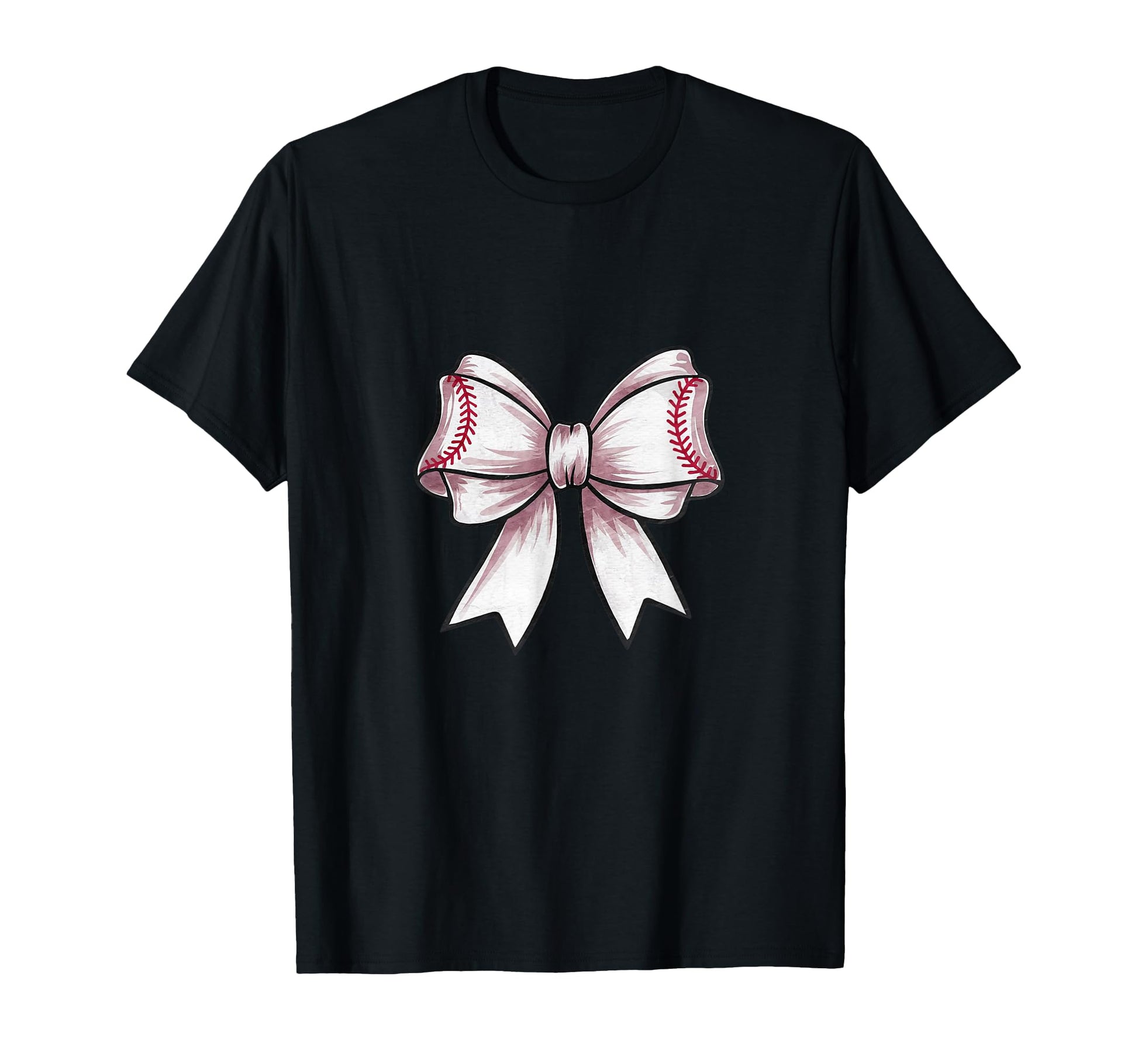 Coquette Baseball Bow Mom Sister T-Shirt - Casual Everyday Wear Men Women - T-Shirt, Sweatshirt, Hoodie