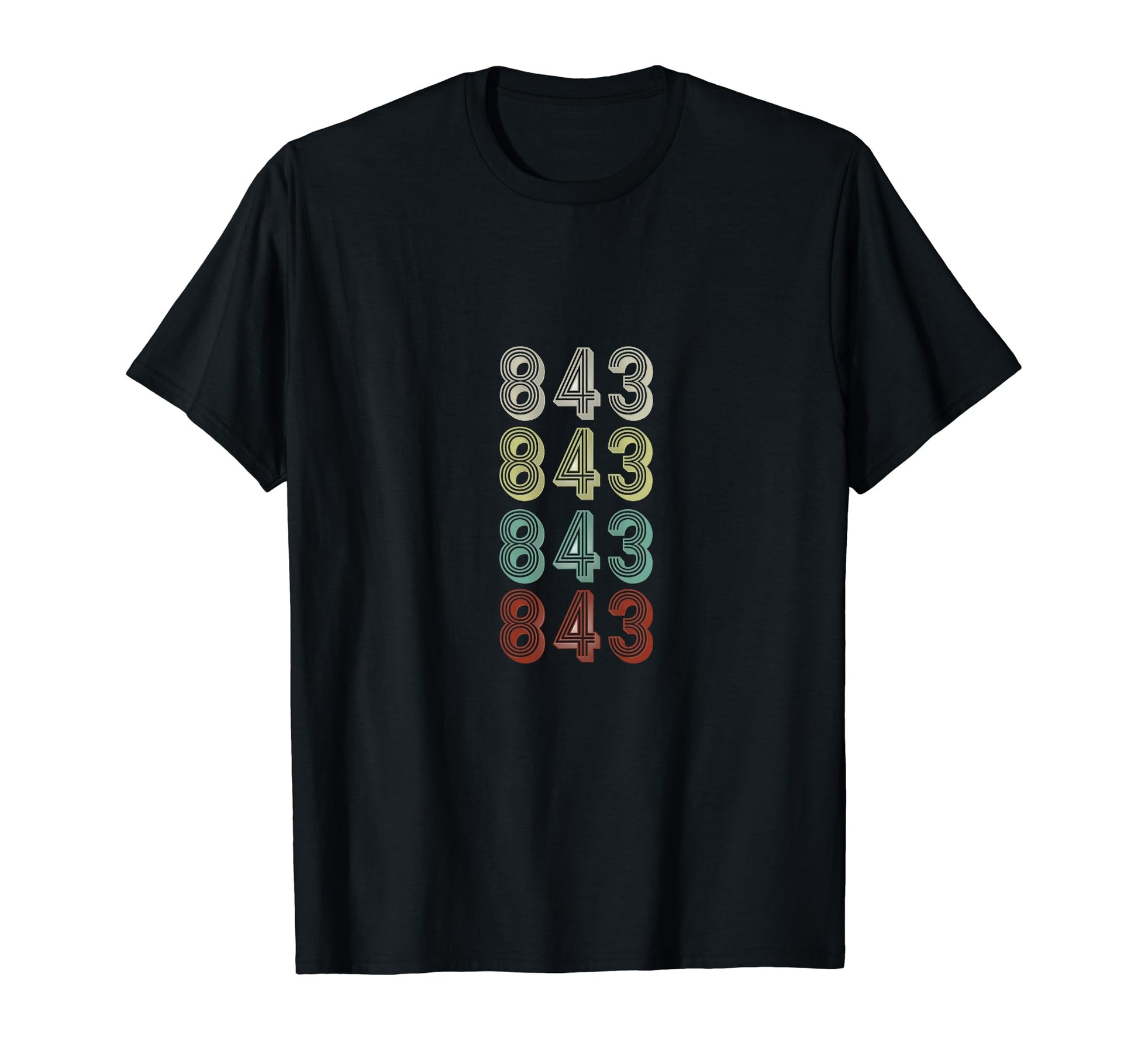 Area Code 843 Charleston West Virginia T-Shirt - Trendy Graphic Unisex - T-Shirt, Sweatshirt, Hoodie