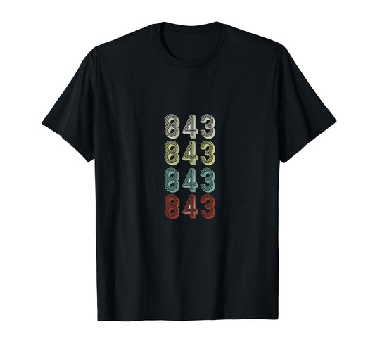 Area Code 843 Charleston West Virginia T-Shirt - Trendy Graphic Unisex - T-Shirt, Sweatshirt, Hoodie