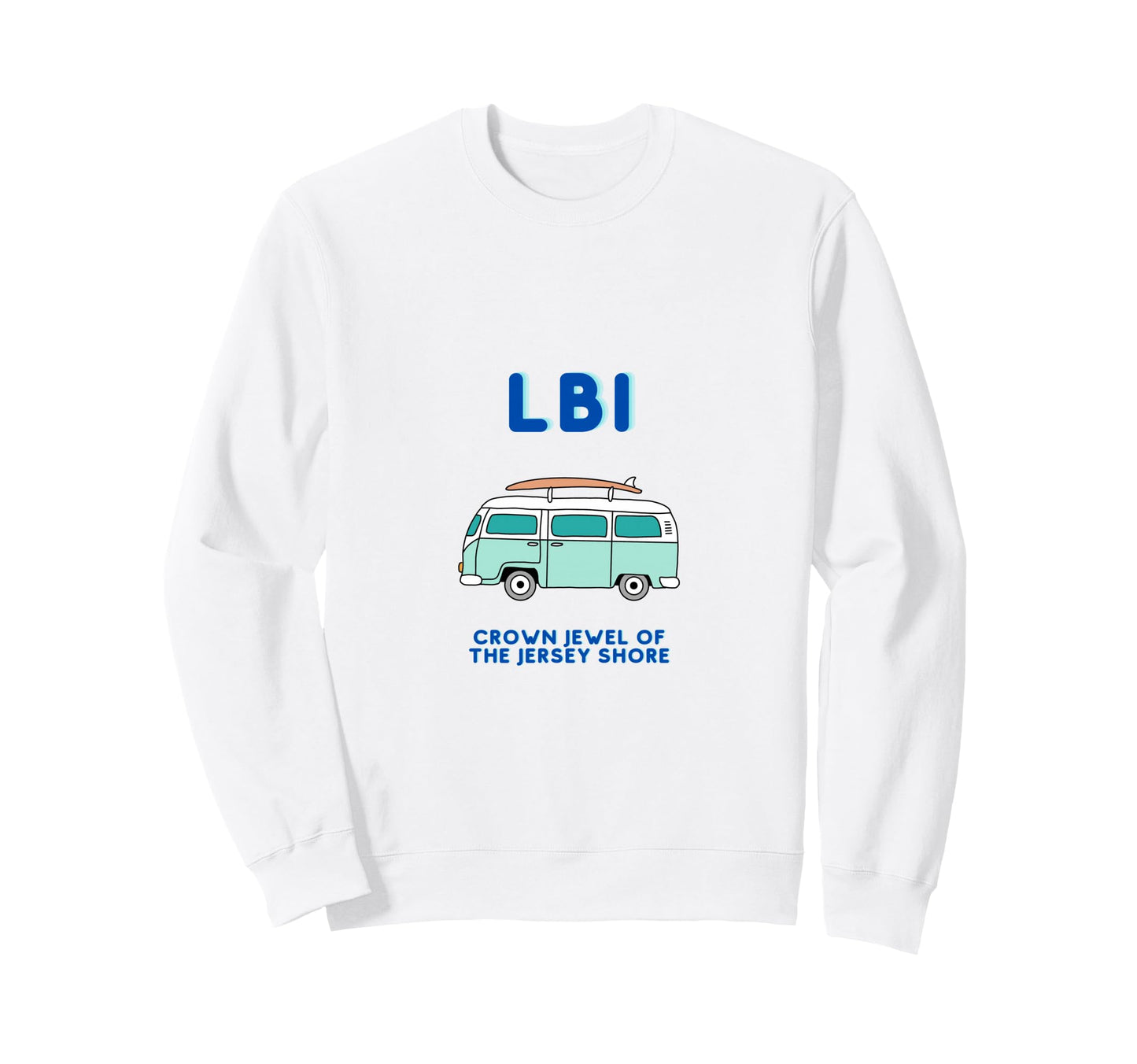 Lbi Crown Jewel Jersey Shore Sweatshirt - Custom Art Print Unisex - T-Shirt, Sweatshirt, Hoodie