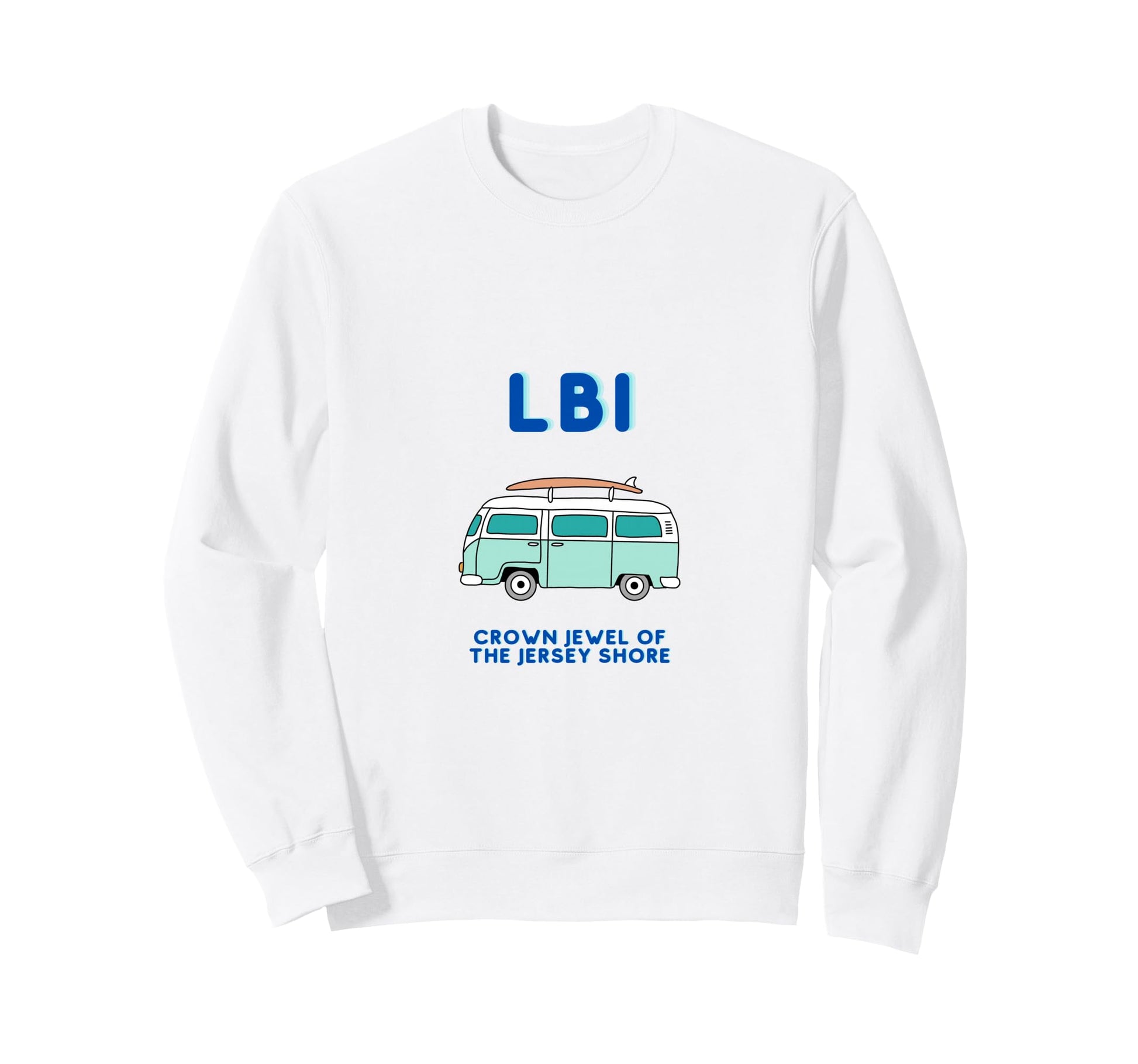 Lbi Crown Jewel Jersey Shore Sweatshirt - Custom Art Print Unisex - T-Shirt, Sweatshirt, Hoodie