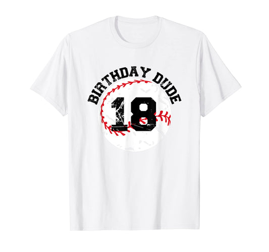 18 Year Old 18Th Birthday Dude T-Shirt - Custom Art Print for Adults - T-Shirt, Sweatshirt, Hoodie