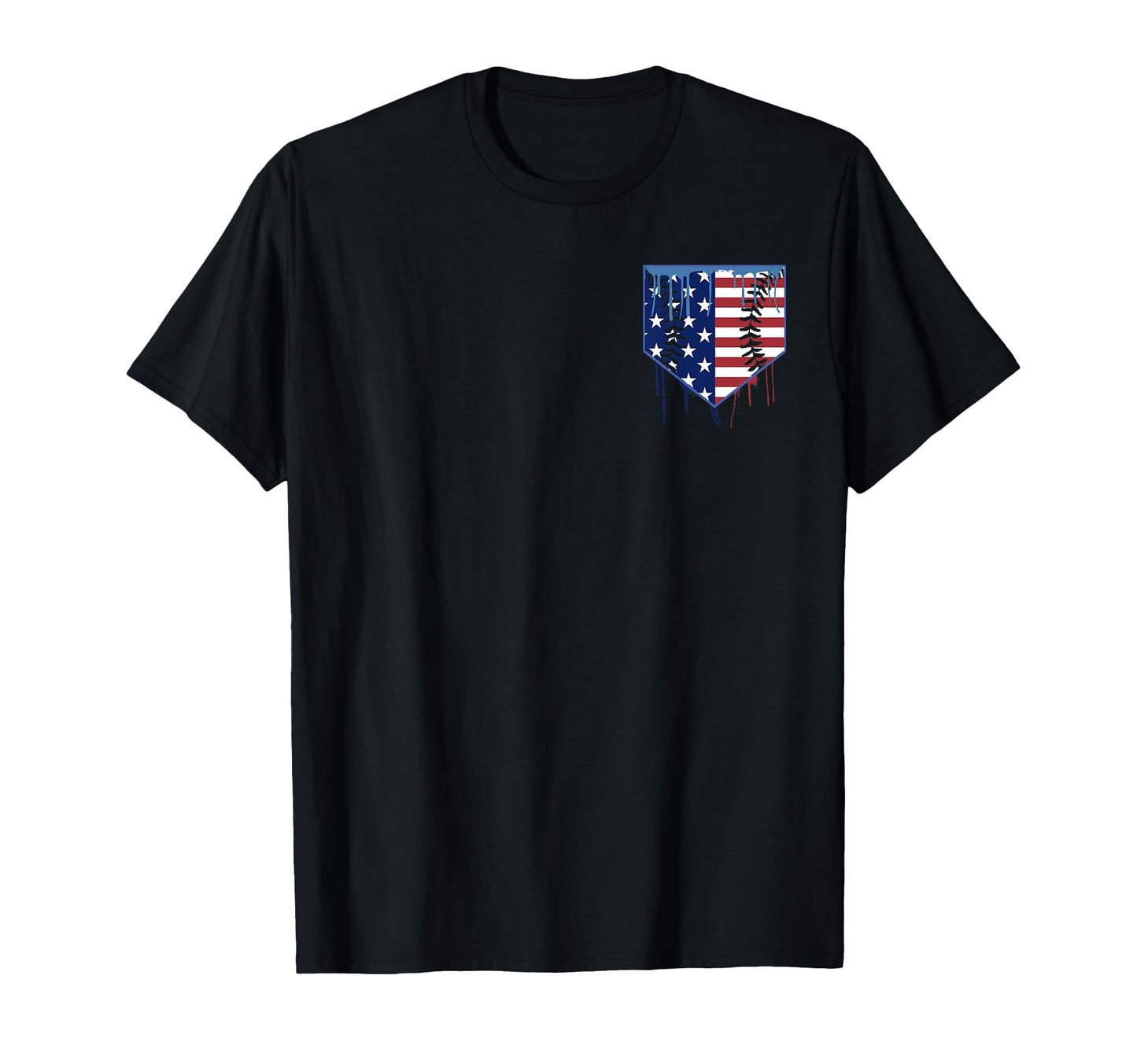 Baseball Drip Memorial Day Patriotic T-Shirt - Fun Novelty Design Unisex - T-Shirt, Sweatshirt, Hoodie