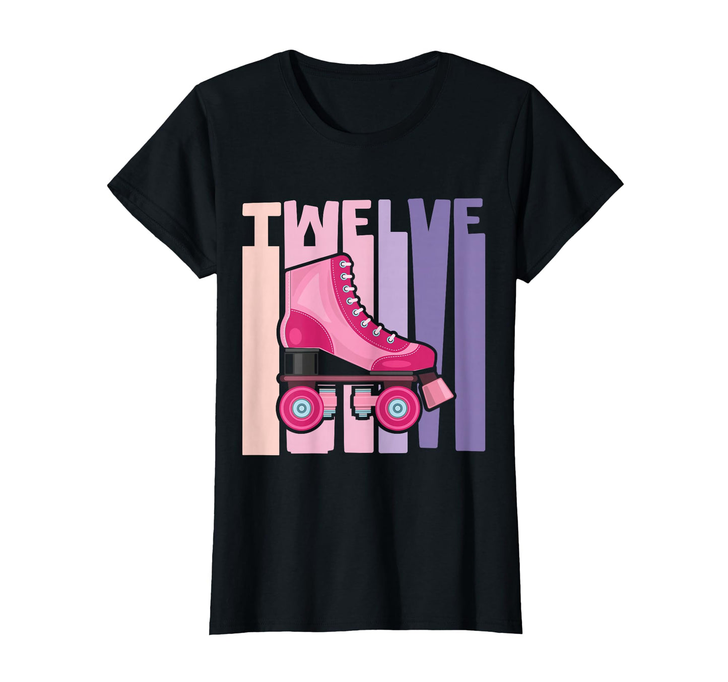 12Th Birthday Roller Skate Roller 12 T-Shirt - Trendy Graphic for Adults - T-Shirt, Sweatshirt, Hoodie