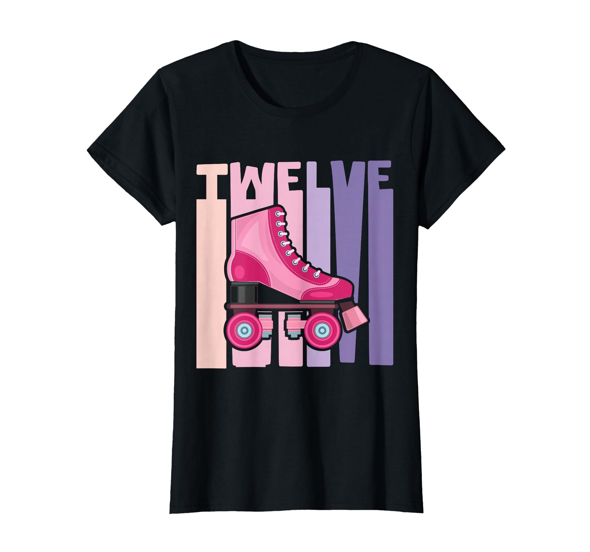 12Th Birthday Roller Skate Roller 12 T-Shirt - Trendy Graphic for Adults - T-Shirt, Sweatshirt, Hoodie
