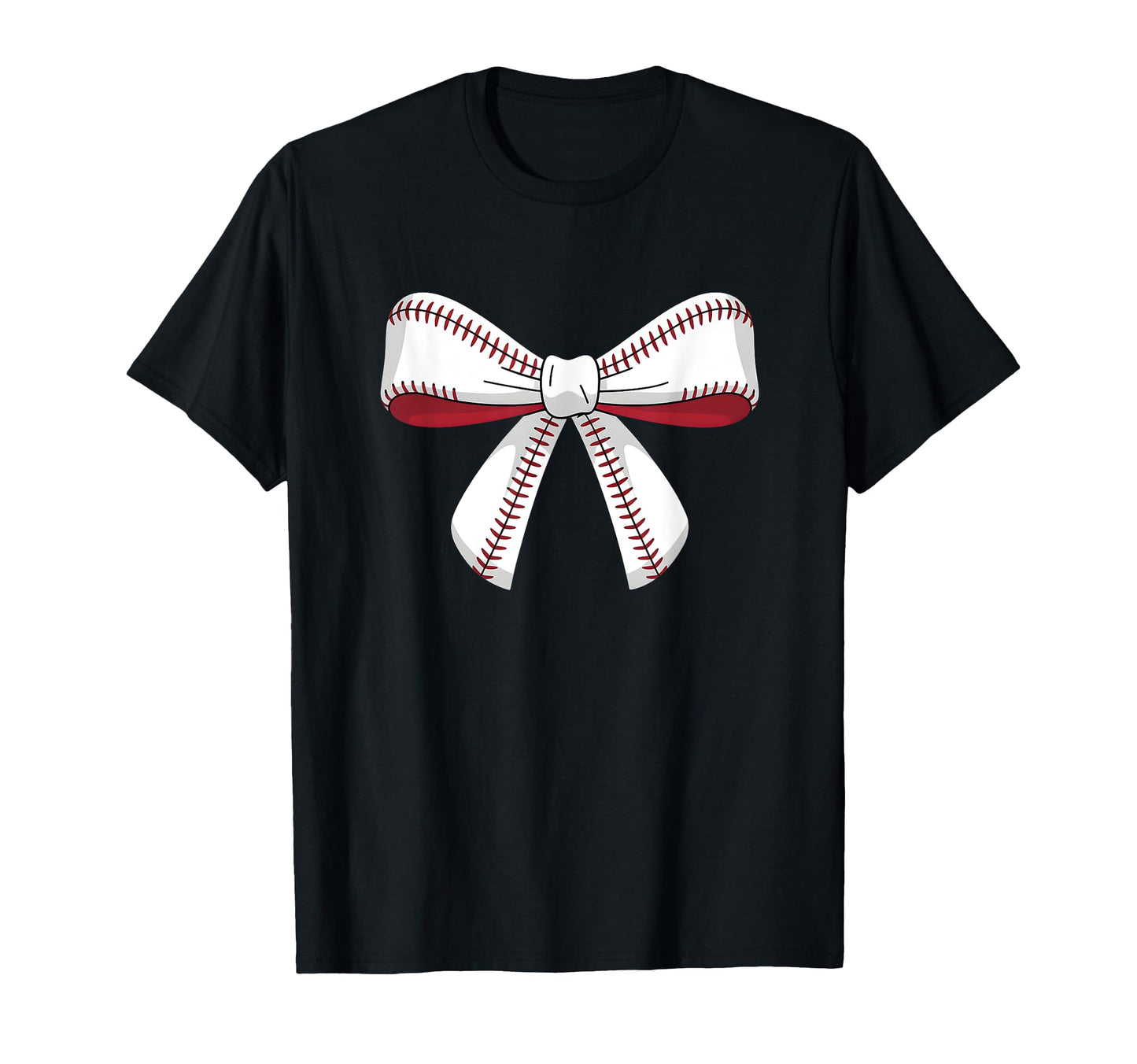 Baseball Bow Baseball Mom Mama T-Shirt - Fun Novelty Design Unisex - T-Shirt, Sweatshirt, Hoodie