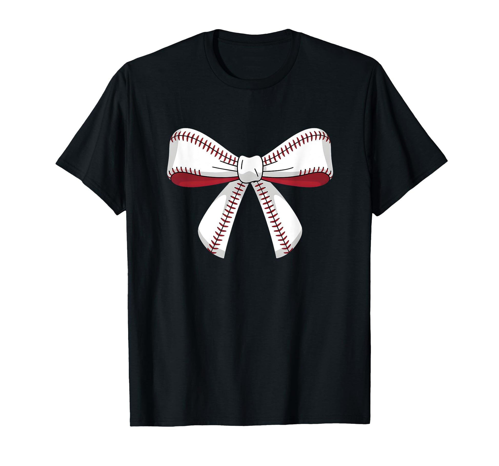 Baseball Bow Baseball Mom Mama T-Shirt - Fun Novelty Design Unisex - T-Shirt, Sweatshirt, Hoodie
