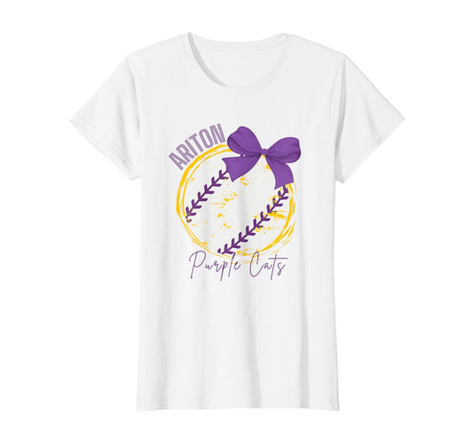 Ariton Baseball Bow T-Shirt - Graphic Print for Adults - T-Shirt, Sweatshirt, Hoodie