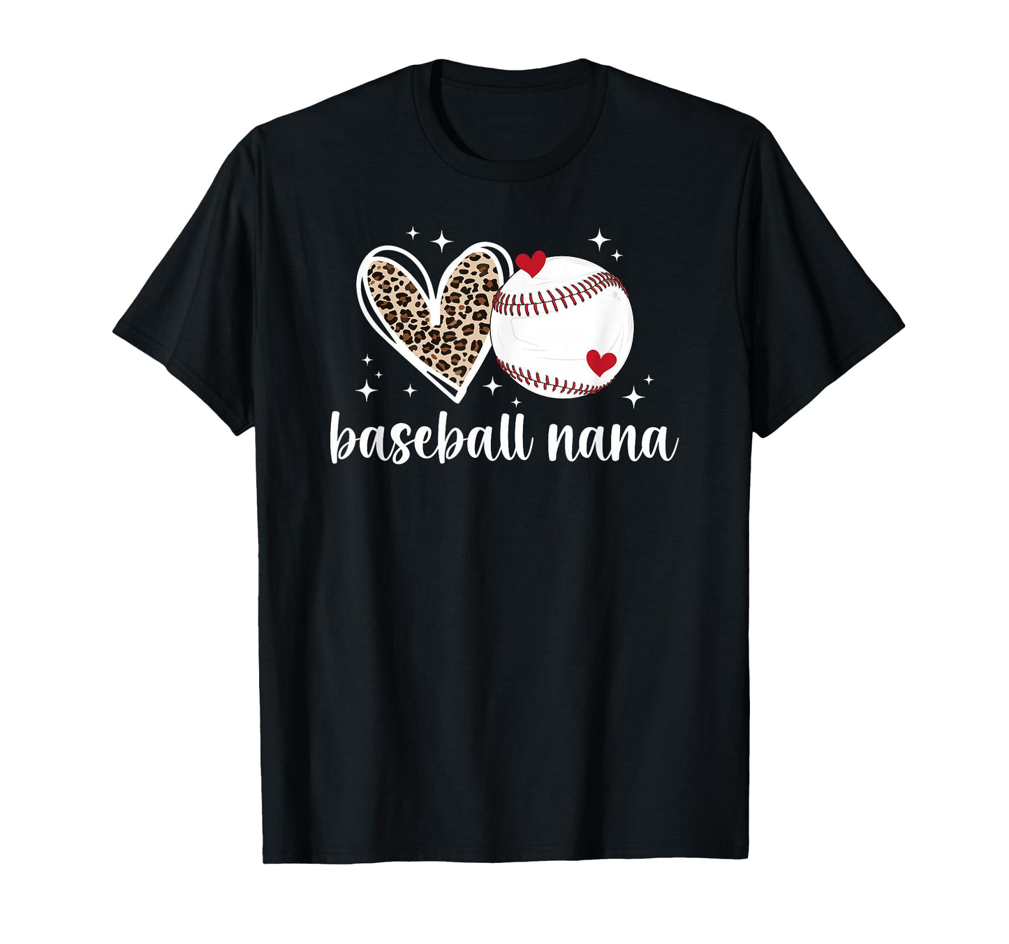 Baseball Nana Baseball Player Nana Leopard T-Shirt - Graphic Print Unisex - T-Shirt, Sweatshirt, Hoodie