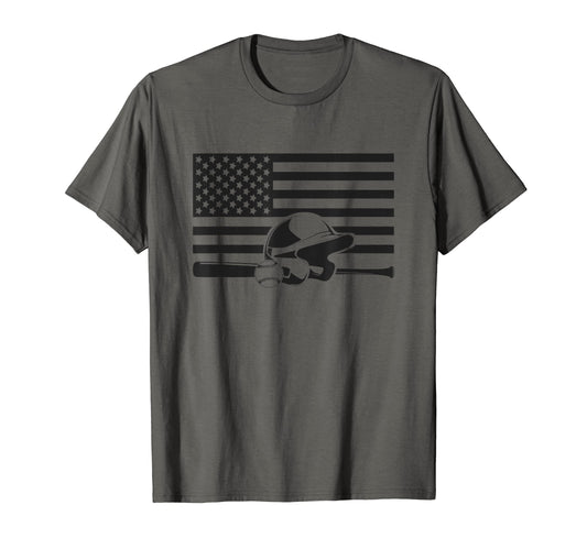 American Flag Baseball Baseball T-Shirt - Streetwear Style for Adults - T-Shirt, Sweatshirt, Hoodie