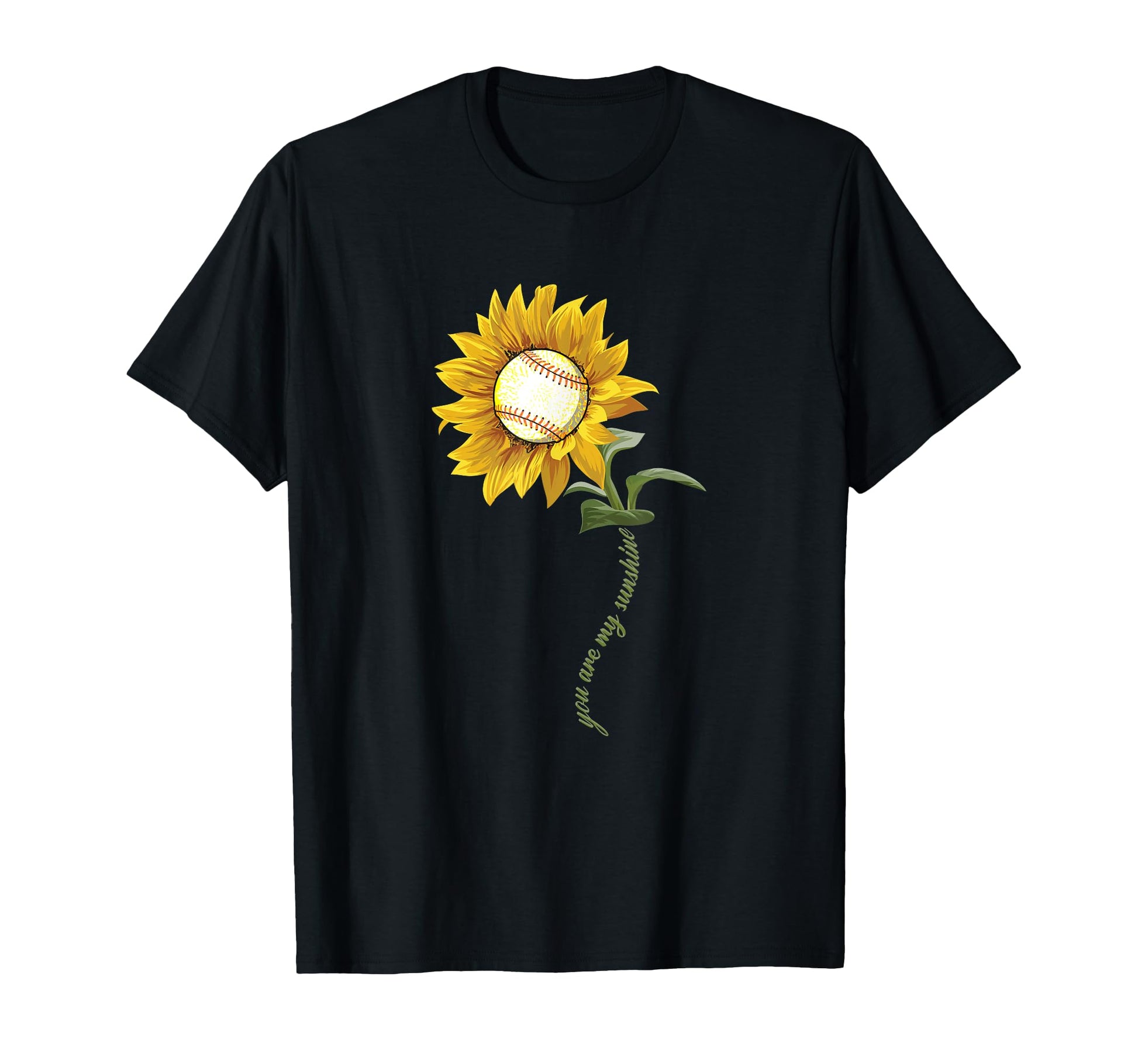 Sunflower Ball Game Softball Baseball T-Shirt - Novelty Apparel Men Women - T-Shirt, Sweatshirt, Hoodie