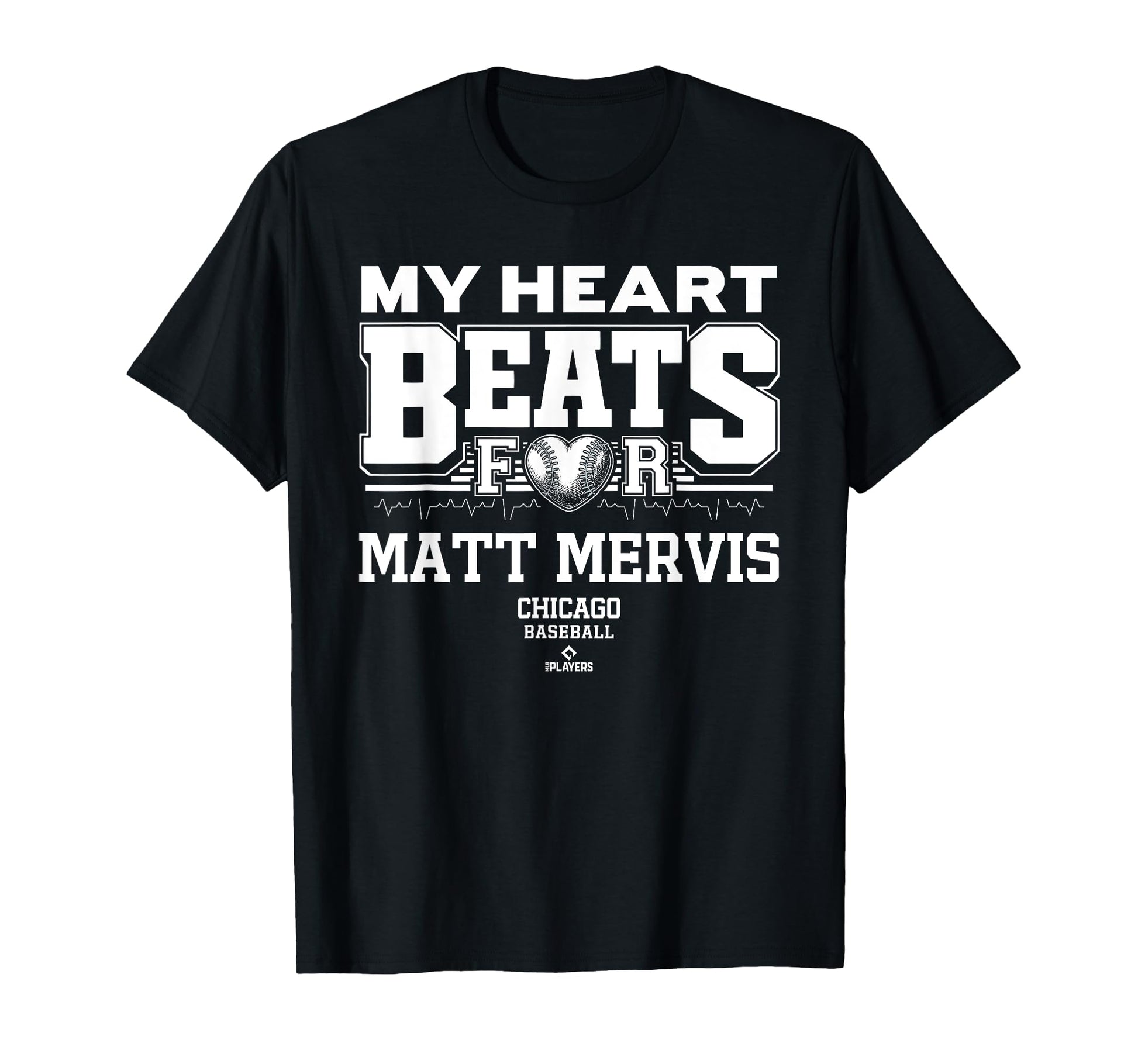 My Heart Beats Matt Mervis Chicago T-Shirt - Minimalist Print for Adults - T-Shirt, Sweatshirt, Hoodie