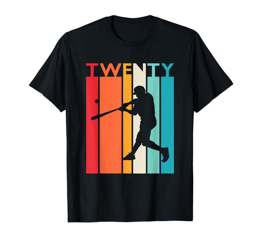 20Th Birthday Gift Baseball 20 T-Shirt - Fun Novelty Design for Adults - T-Shirt, Sweatshirt, Hoodie