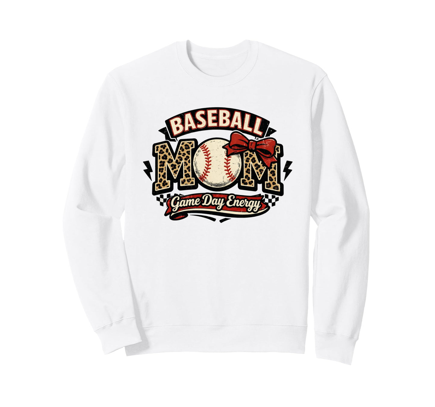 Baseball Mom Game Day Energy Sweatshirt - Casual Everyday Wear Men Women - T-Shirt, Sweatshirt, Hoodie