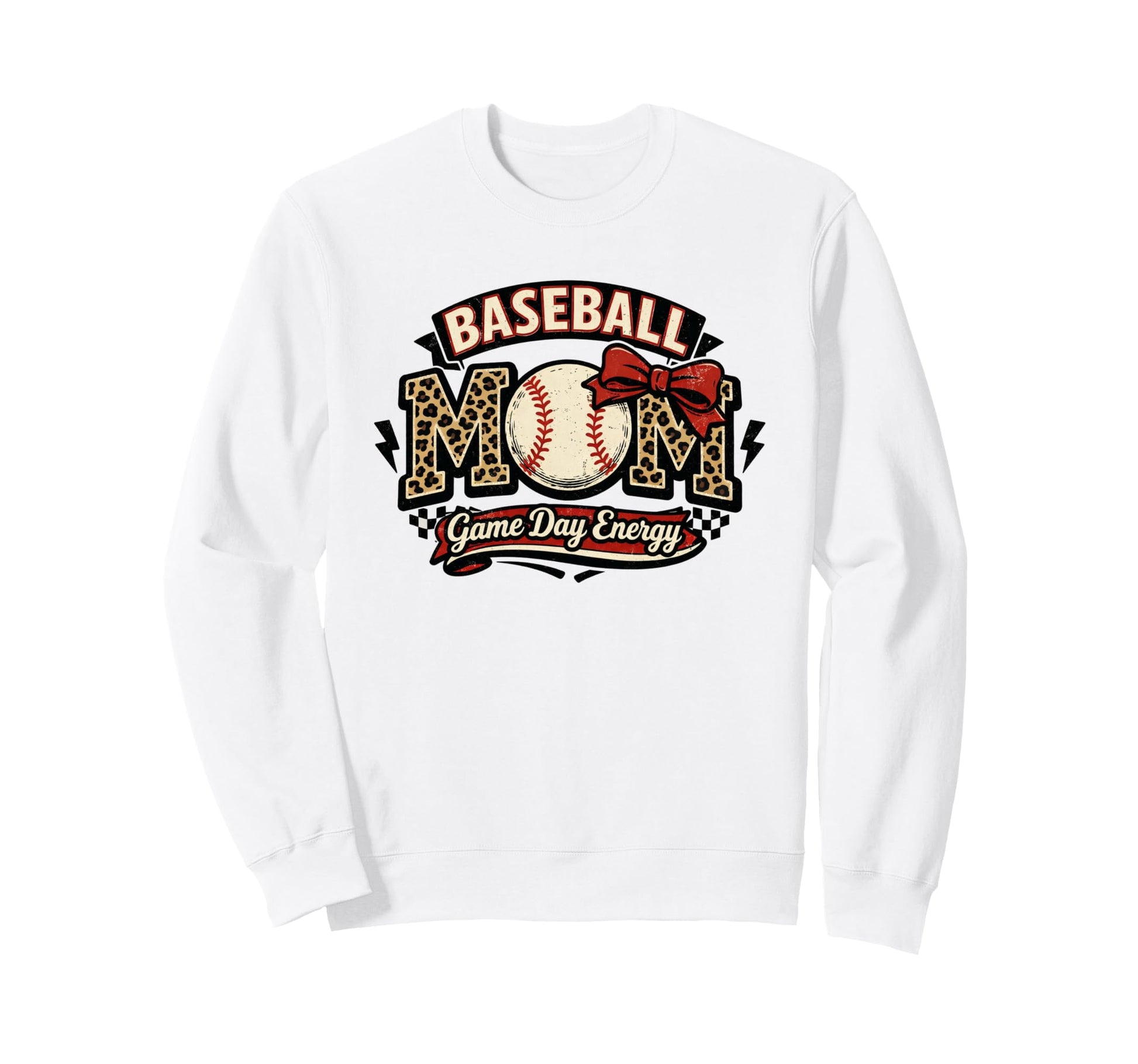Baseball Mom Game Day Energy Sweatshirt - Casual Everyday Wear Men Women - T-Shirt, Sweatshirt, Hoodie
