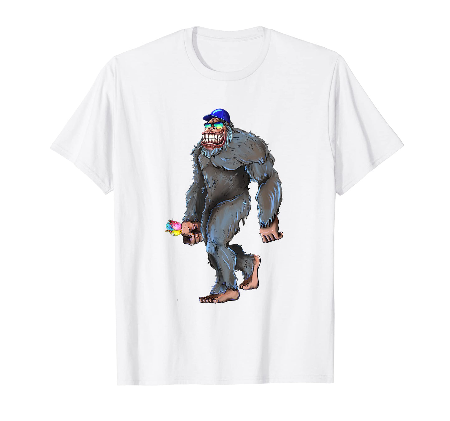 Bigfoot Ice Cream Sasquatch Baseball T-Shirt - Aesthetic Graphic Men Women - T-Shirt, Sweatshirt, Hoodie