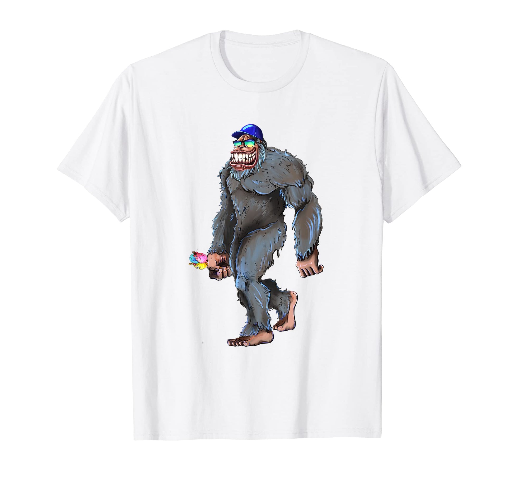 Bigfoot Ice Cream Sasquatch Baseball T-Shirt - Aesthetic Graphic Men Women - T-Shirt, Sweatshirt, Hoodie