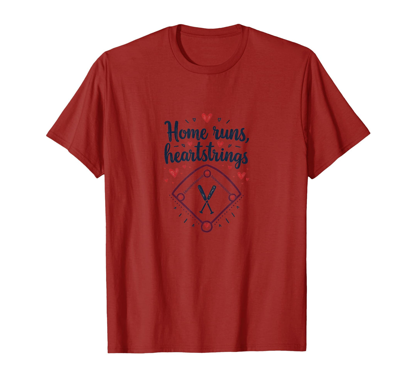 Home Runs Heartstrings Baseball Mama T-Shirt - Unique Graphic Men Women - T-Shirt, Sweatshirt, Hoodie