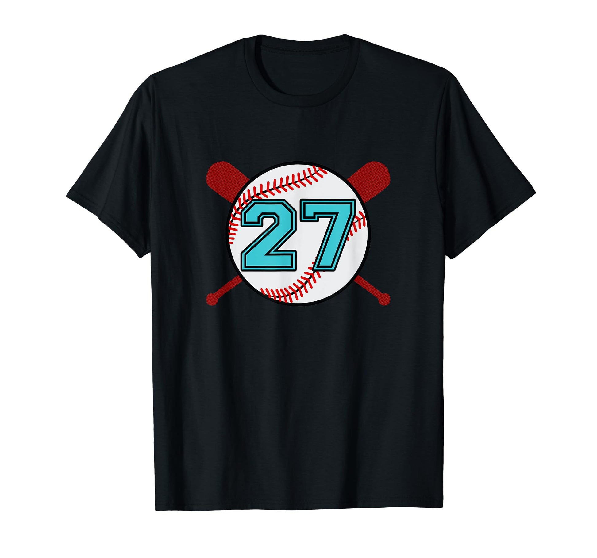 Baseball Jersey Number 27 Twenty Seven T-Shirt - Minimalist Print Men Women - T-Shirt, Sweatshirt, Hoodie