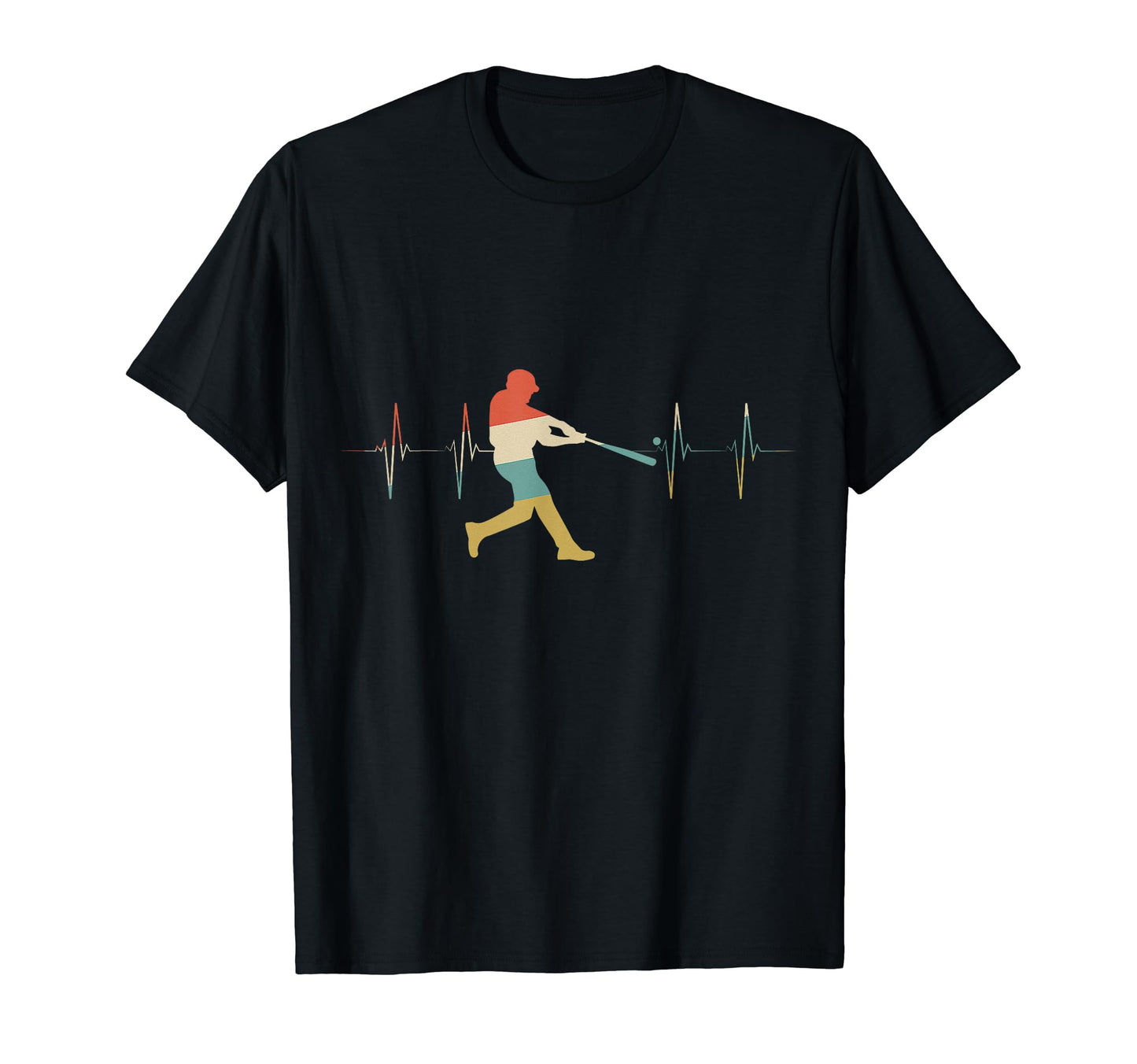 Baseball Heartbeat Ecg Ekg T-Shirt - Fun Novelty Design for Adults - T-Shirt, Sweatshirt, Hoodie