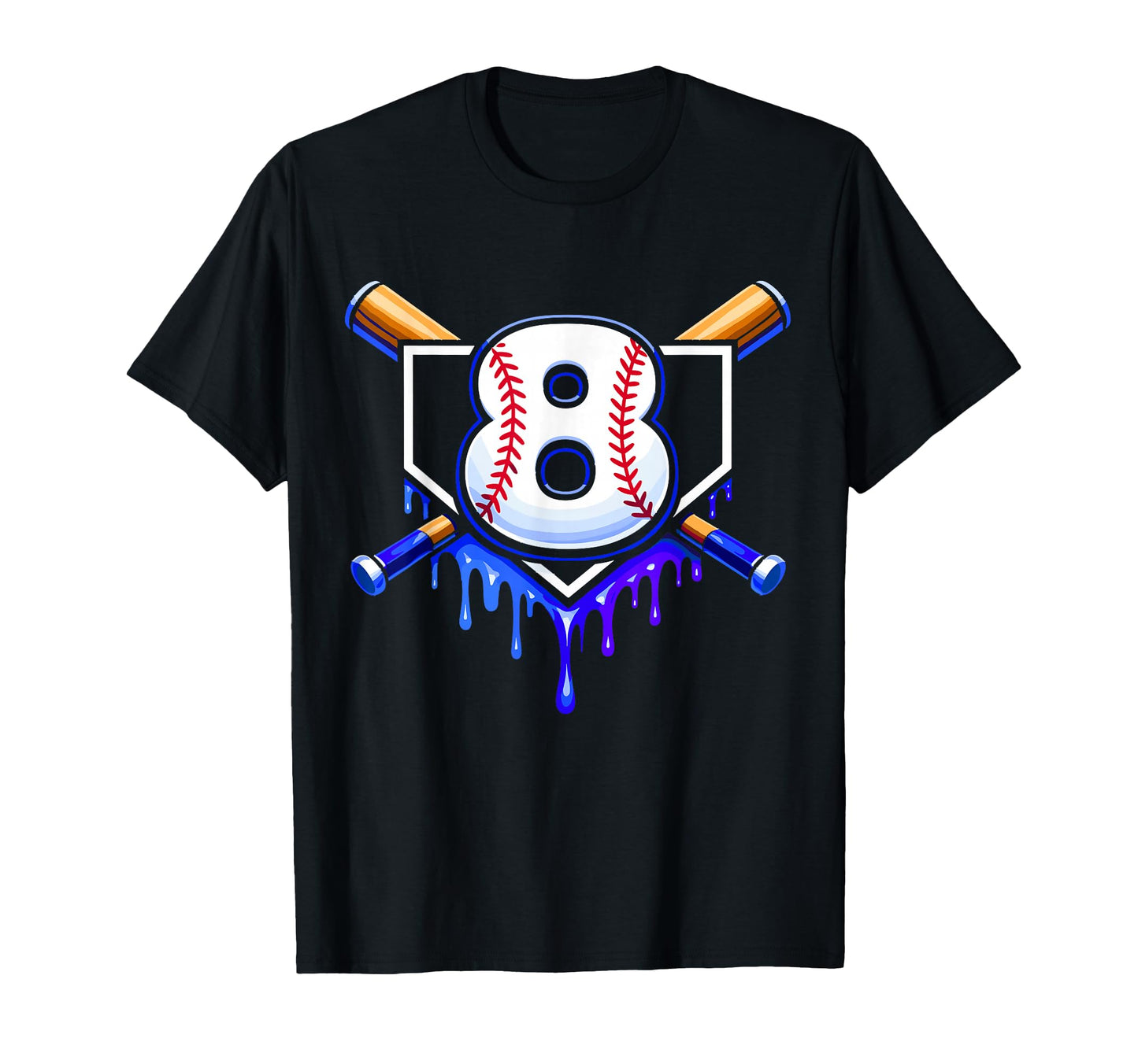 8Th Birthday Baseball 8 Years Ice T-Shirt - Streetwear Style Men Women - T-Shirt, Sweatshirt, Hoodie