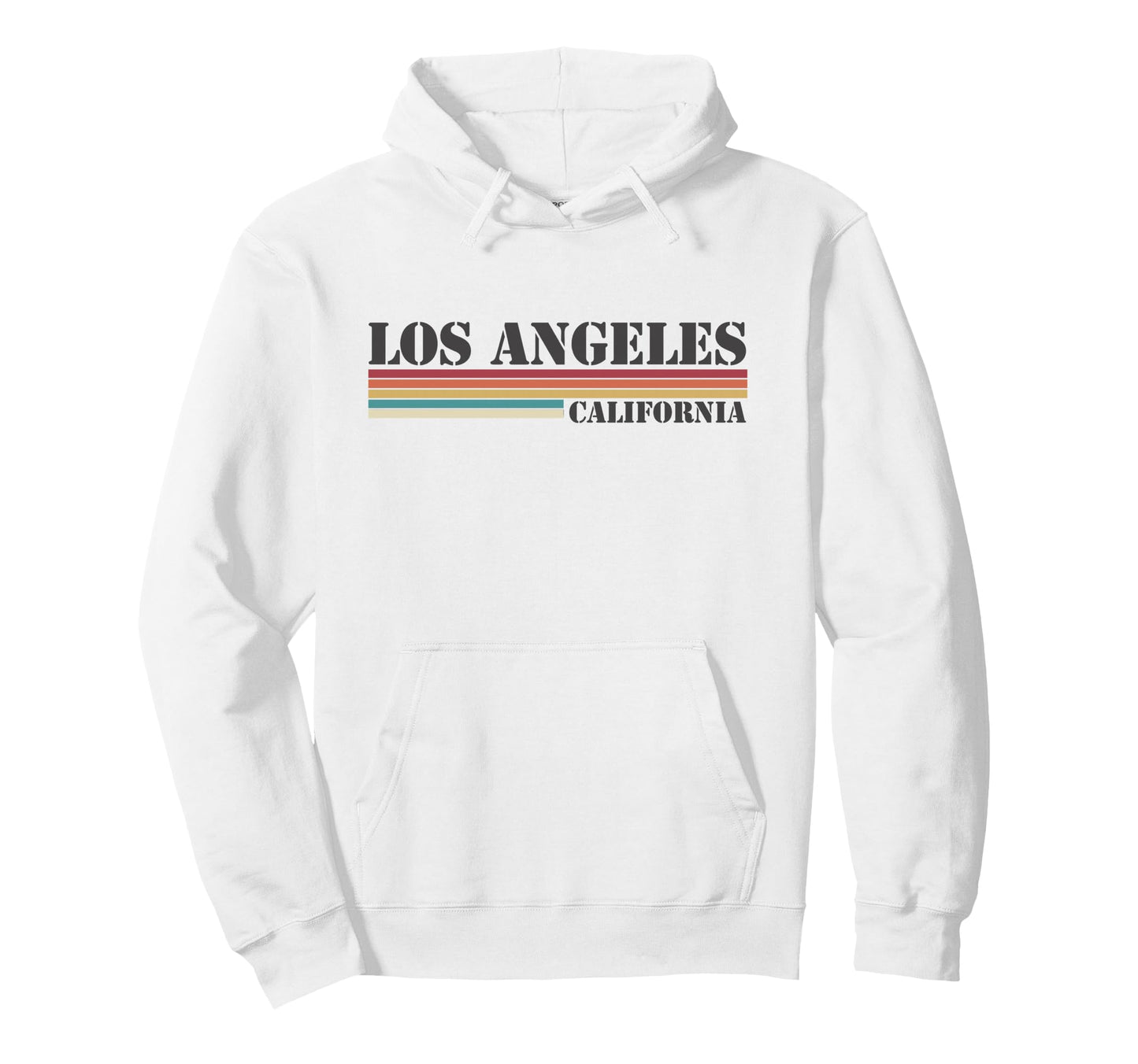 Los Angeles California Stripes Hoodie - Casual Everyday Wear Unisex - T-Shirt, Sweatshirt, Hoodie
