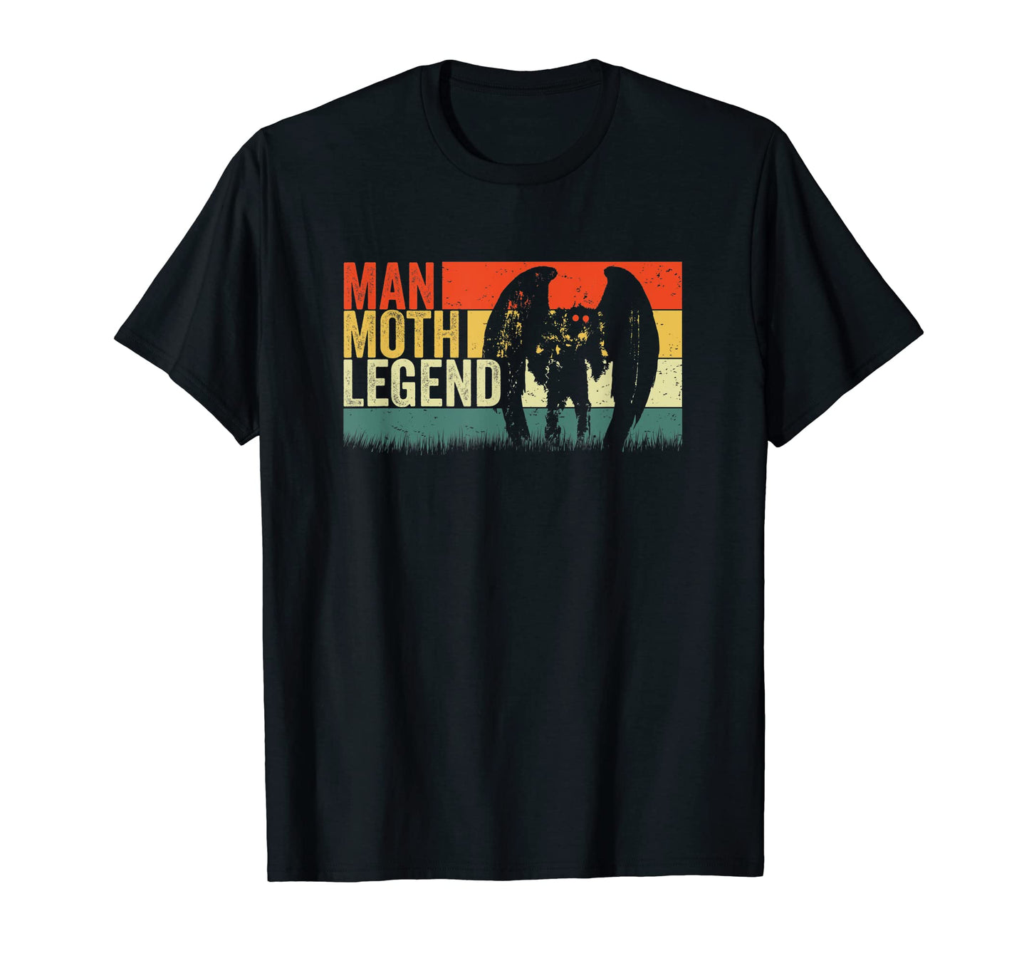 Mothman Moth Legend Stripes Cryptid T-Shirt - Custom Art Print Unisex - T-Shirt, Sweatshirt, Hoodie