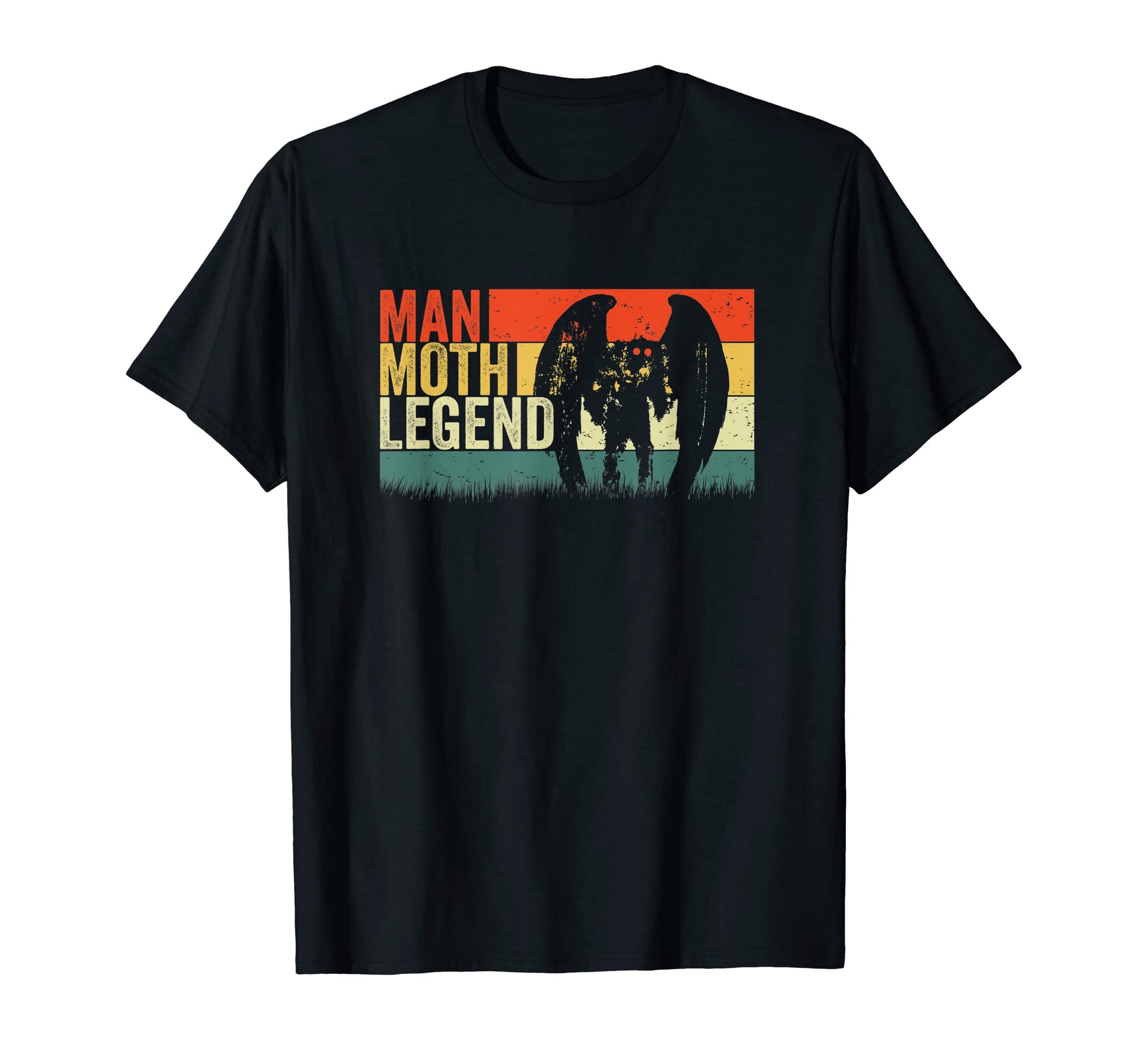 Mothman Moth Legend Stripes Cryptid T-Shirt - Custom Art Print Unisex - T-Shirt, Sweatshirt, Hoodie