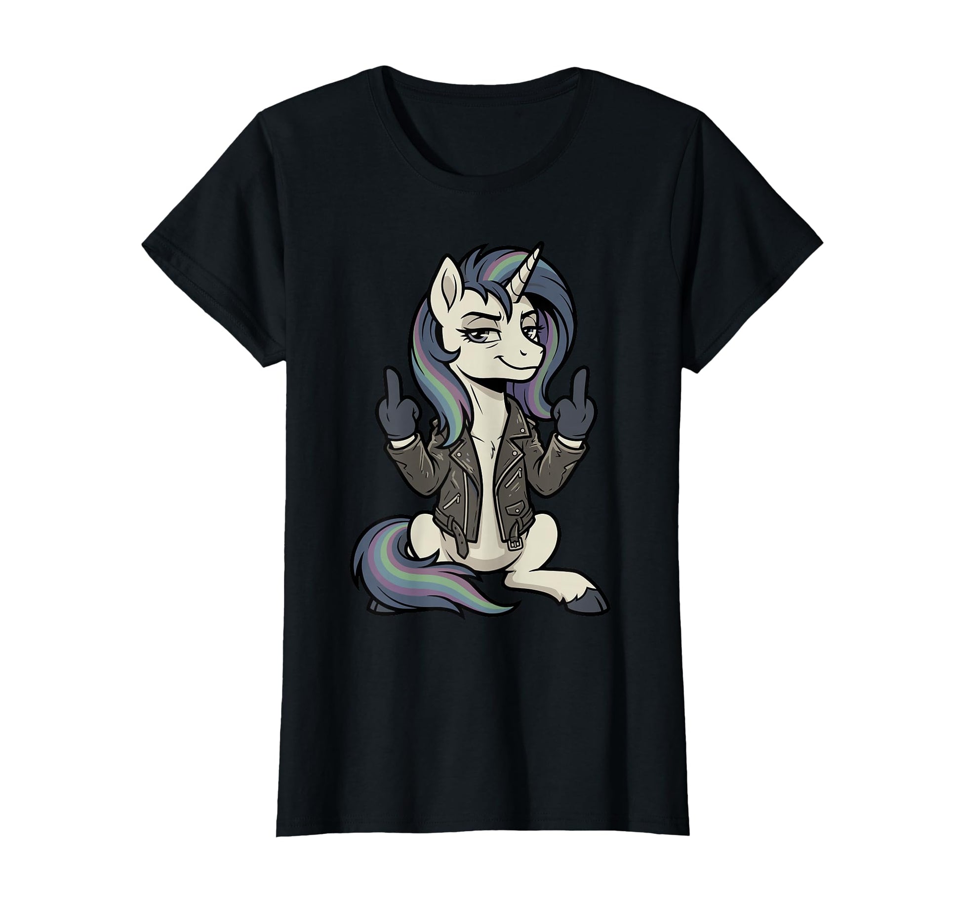 Sarcastic Unicorn Punk Rock Attitude T-Shirt - Minimalist Print Men Women - T-Shirt, Sweatshirt, Hoodie