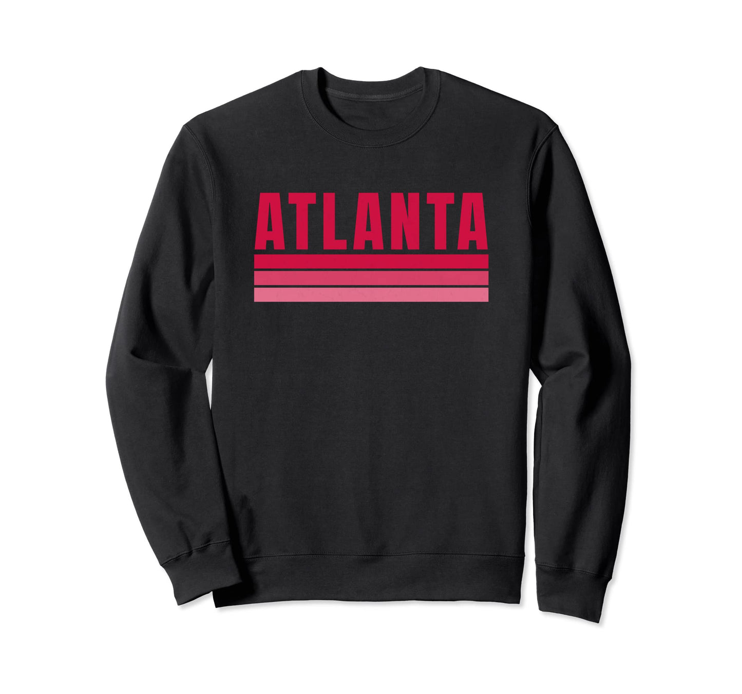Red Striped Atlanta Atlanta Red Sweatshirt - Custom Art Print Unisex - T-Shirt, Sweatshirt, Hoodie