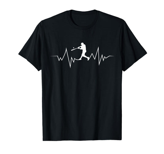 Baseball Heartbeat Sport Fans T-Shirt - Trendy Graphic Unisex - T-Shirt, Sweatshirt, Hoodie