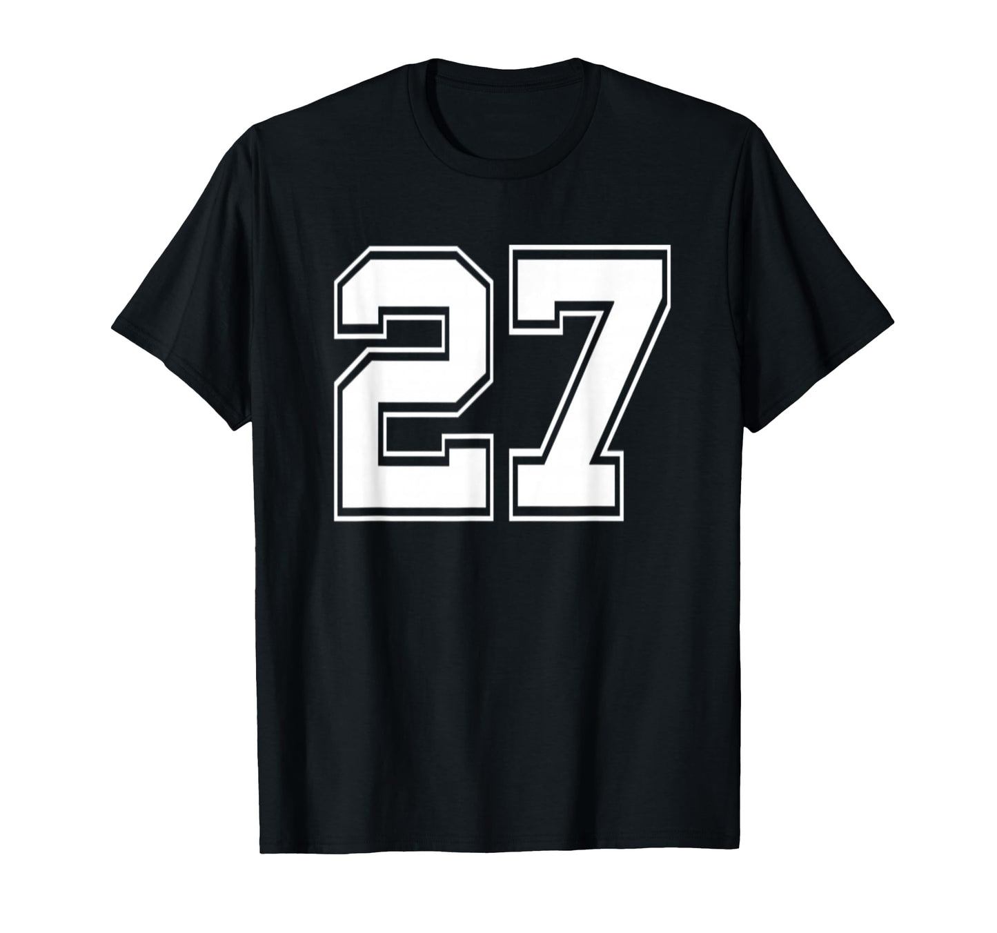 Number 27 Baseball Football Soccer T-Shirt - Aesthetic Graphic Men Women - T-Shirt, Sweatshirt, Hoodie