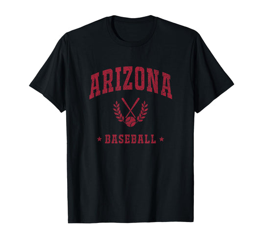 Arizona Baseball Varsity Baseball T-Shirt - Fun Novelty Design for Adults - T-Shirt, Sweatshirt, Hoodie