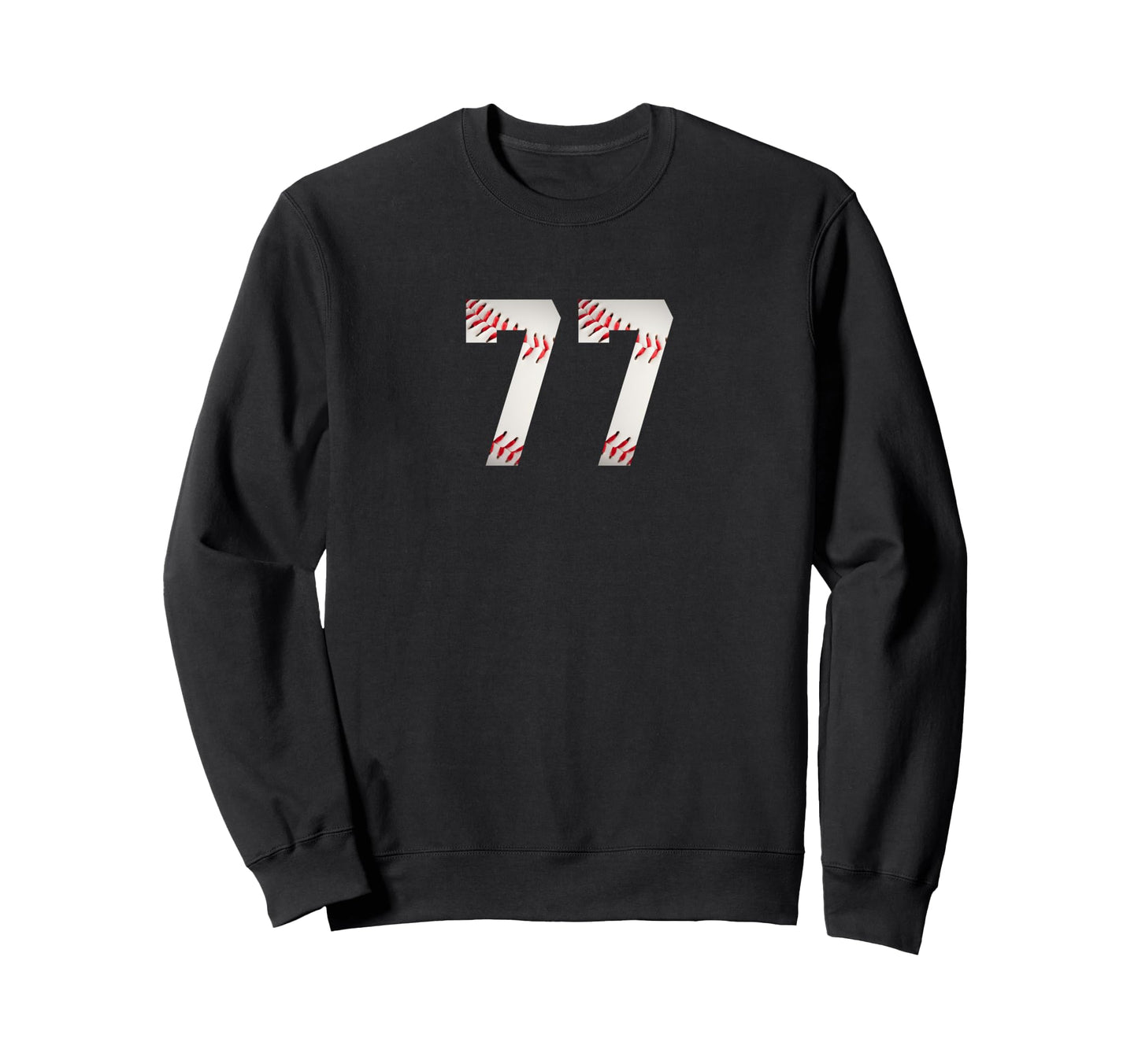 Number 77 Minimalist Birthday Sweatshirt - Fun Novelty Design Men Women - T-Shirt, Sweatshirt, Hoodie