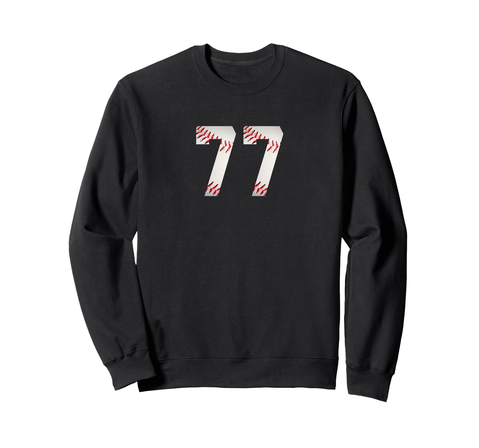 Number 77 Minimalist Birthday Sweatshirt - Fun Novelty Design Men Women - T-Shirt, Sweatshirt, Hoodie