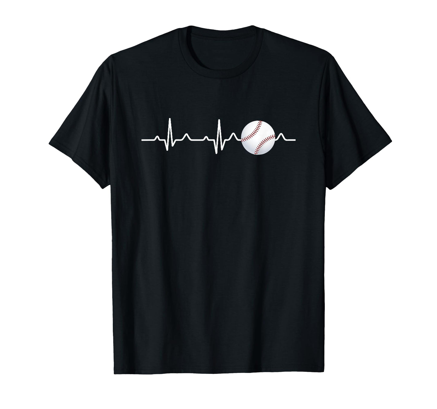Baseball Player Coach Or Team Heartbeat T-Shirt - Novelty Apparel Unisex - T-Shirt, Sweatshirt, Hoodie