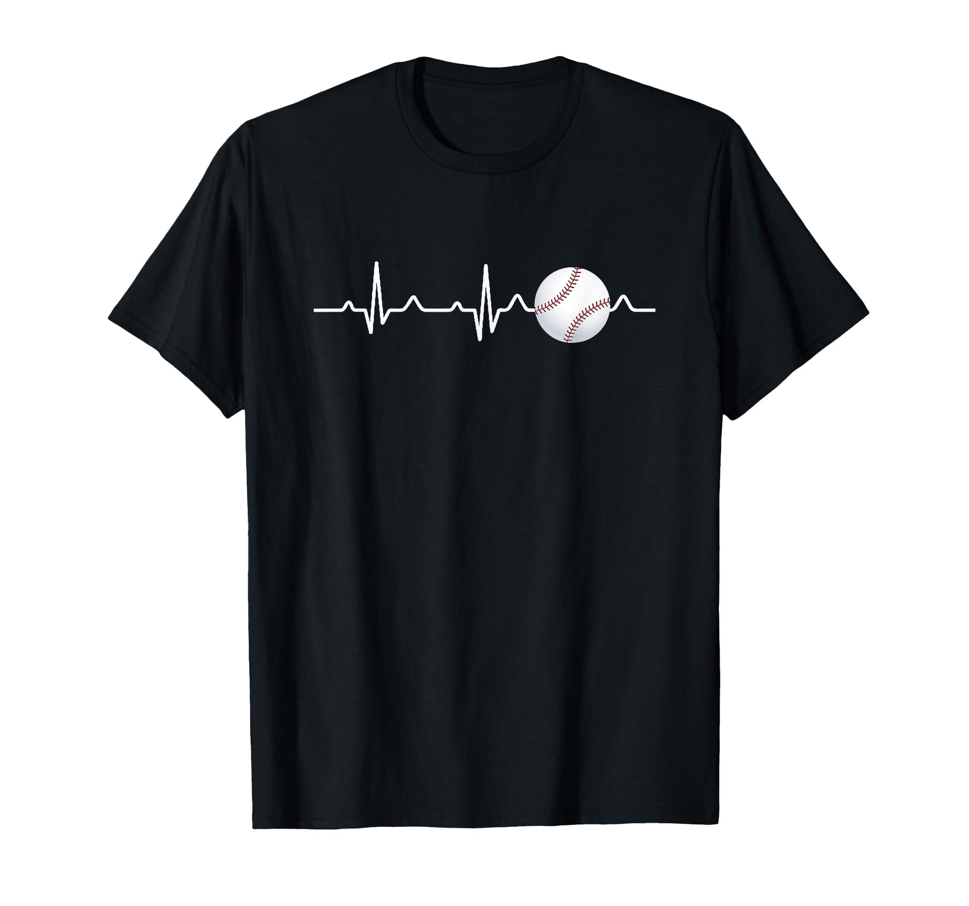 Baseball Player Coach Or Team Heartbeat T-Shirt - Novelty Apparel Unisex - T-Shirt, Sweatshirt, Hoodie