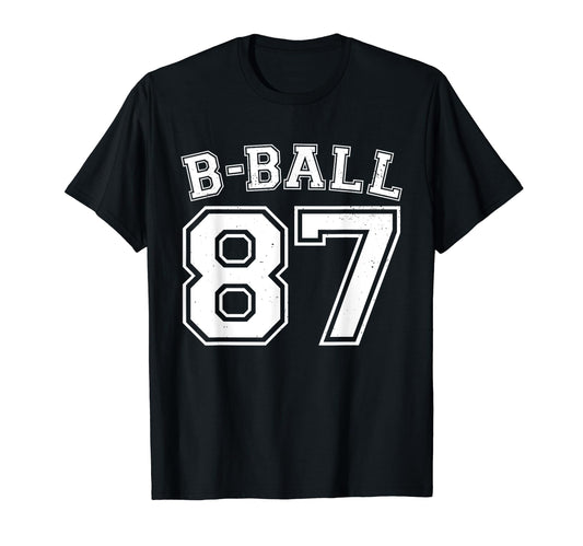 B Ball Basketball Player Number 87 T-Shirt - Custom Art Print for Adults - T-Shirt, Sweatshirt, Hoodie