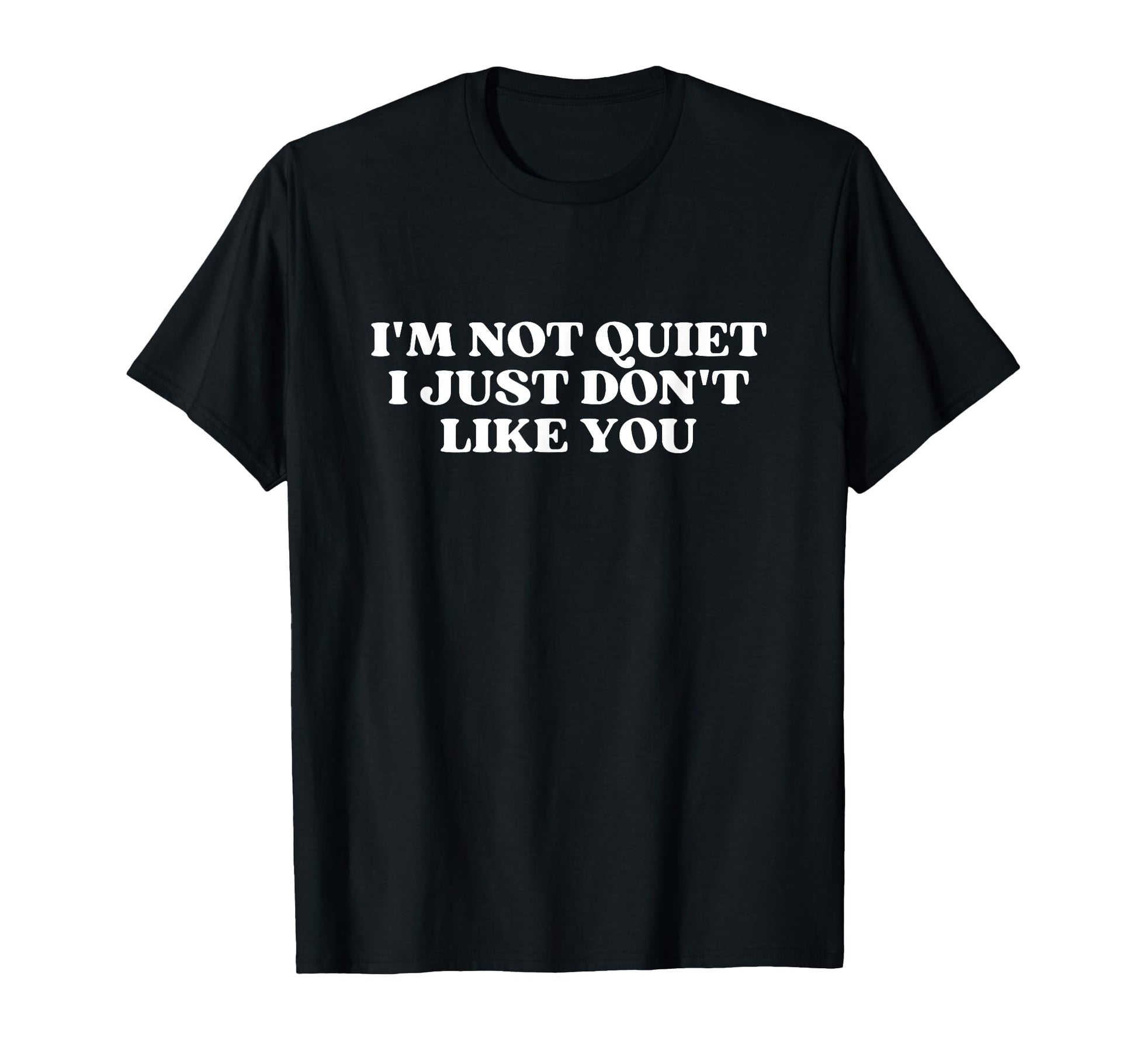 Im Not Quiet I Just Dont Like You T-Shirt - Fun Novelty Design for Adults - T-Shirt, Sweatshirt, Hoodie