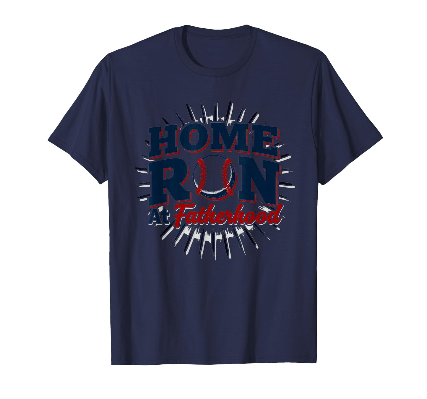 Baseball Dad Home Run Fatherhood T-Shirt - Fun Novelty Design for Adults - T-Shirt, Sweatshirt, Hoodie