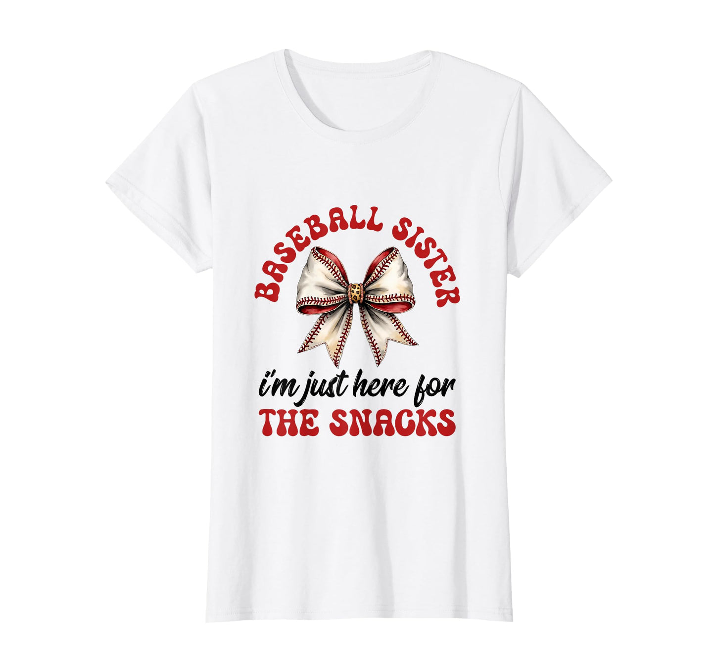 Baseball Bow Family Funny Game Day T-Shirt - Minimalist Print for Adults - T-Shirt, Sweatshirt, Hoodie