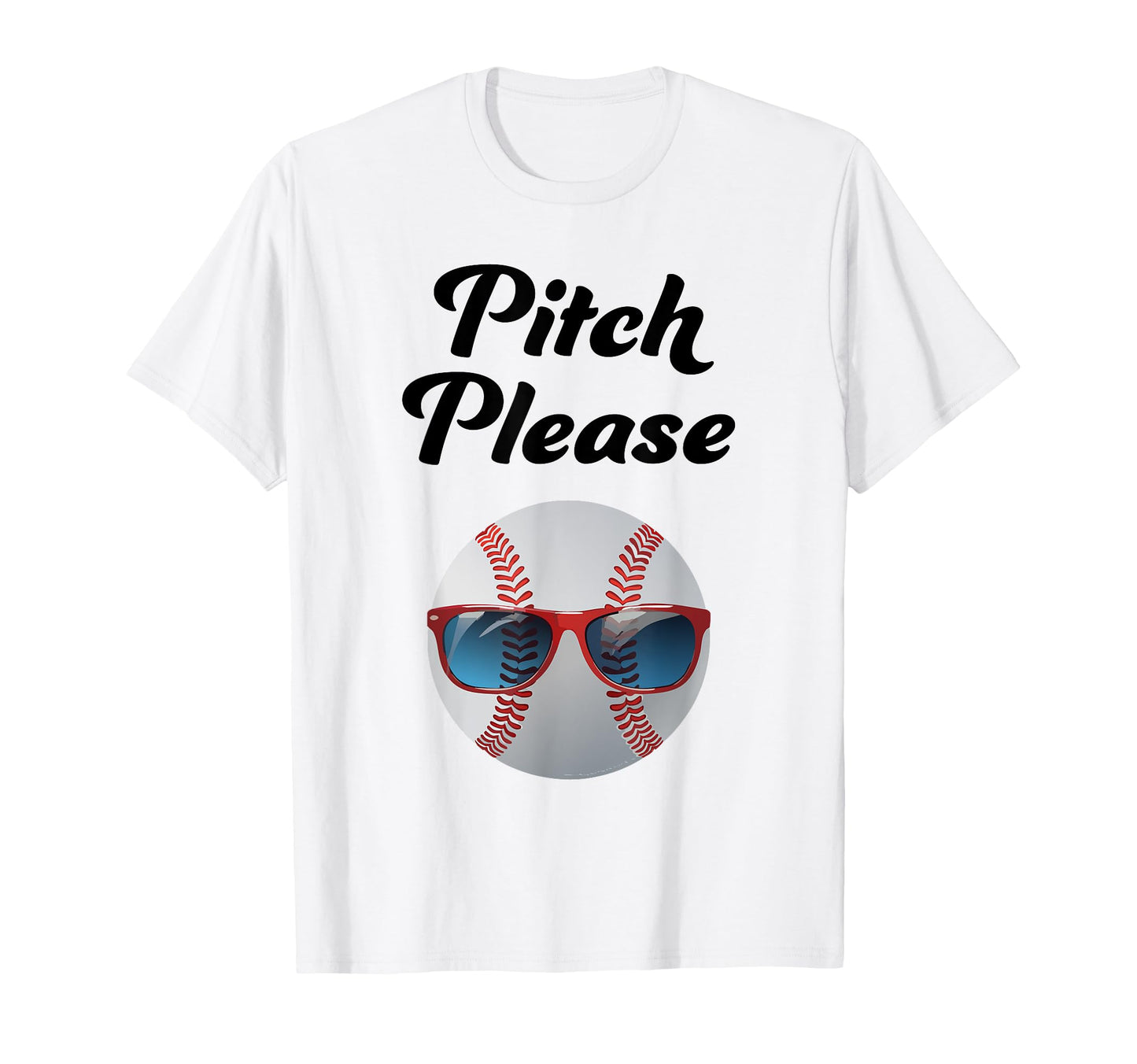 Pitch Please Baseball Fan T-Shirt - Minimalist Print Men Women - T-Shirt, Sweatshirt, Hoodie