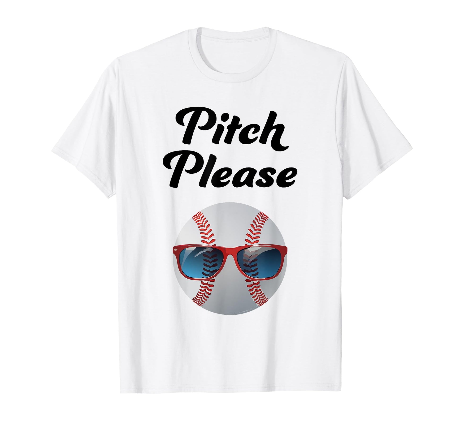 Pitch Please Baseball Fan T-Shirt - Minimalist Print Men Women - T-Shirt, Sweatshirt, Hoodie