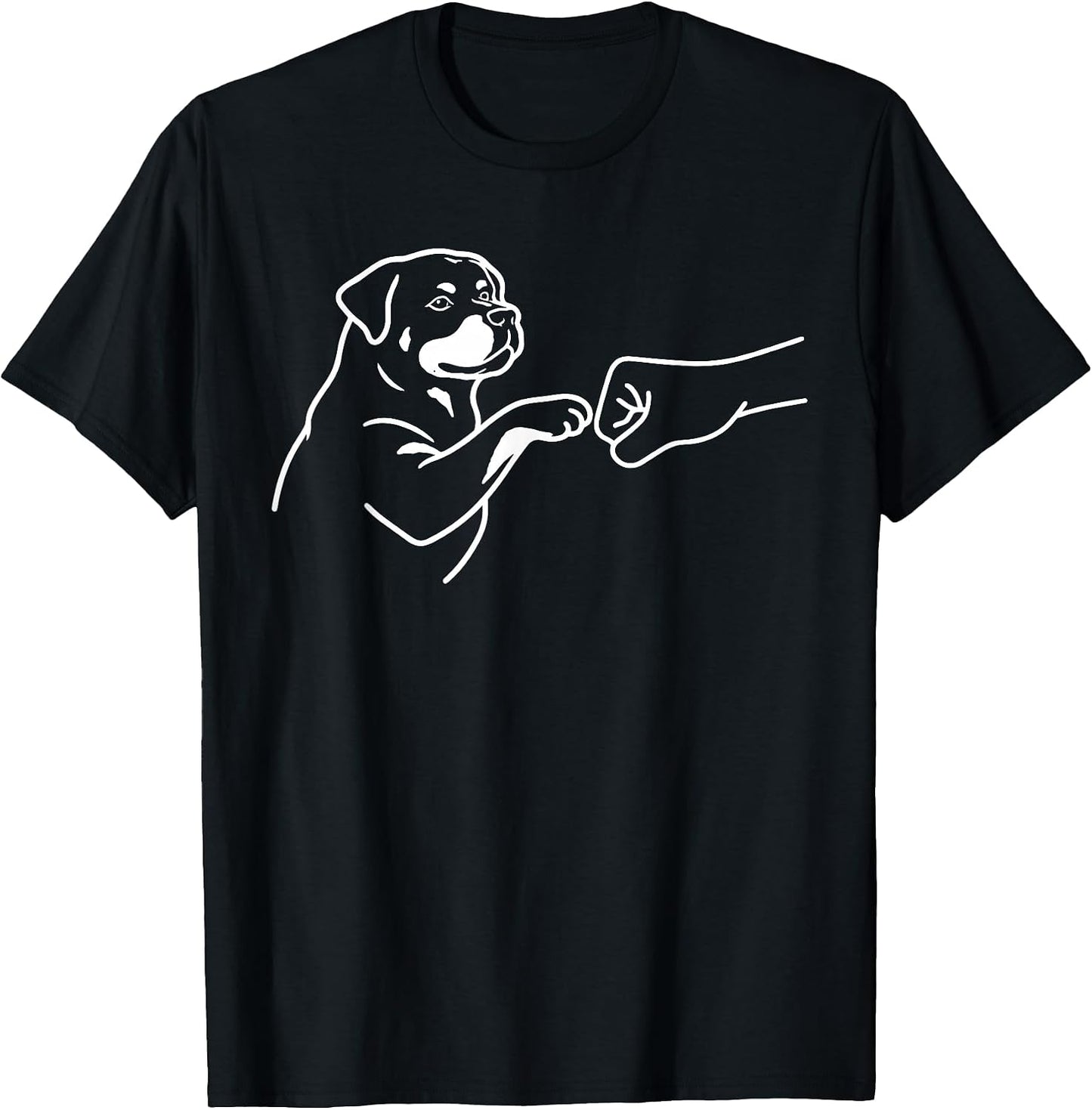 Rottweiler Punch Hand Friendship Fist Bump Dog Lover - Adult & Kids T-Shirts, Sweatshirts & Hoodies apparel design preview 1